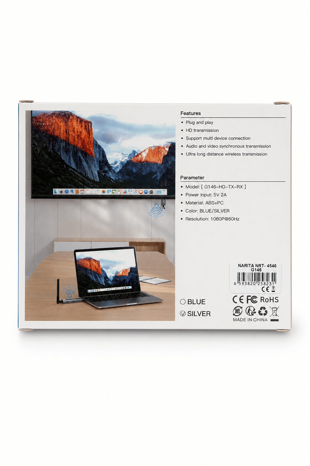 150 Metre Kablosuz HDMI Görüntü Aktarım Seti (Wireless Transmitter & Receiver) G146 