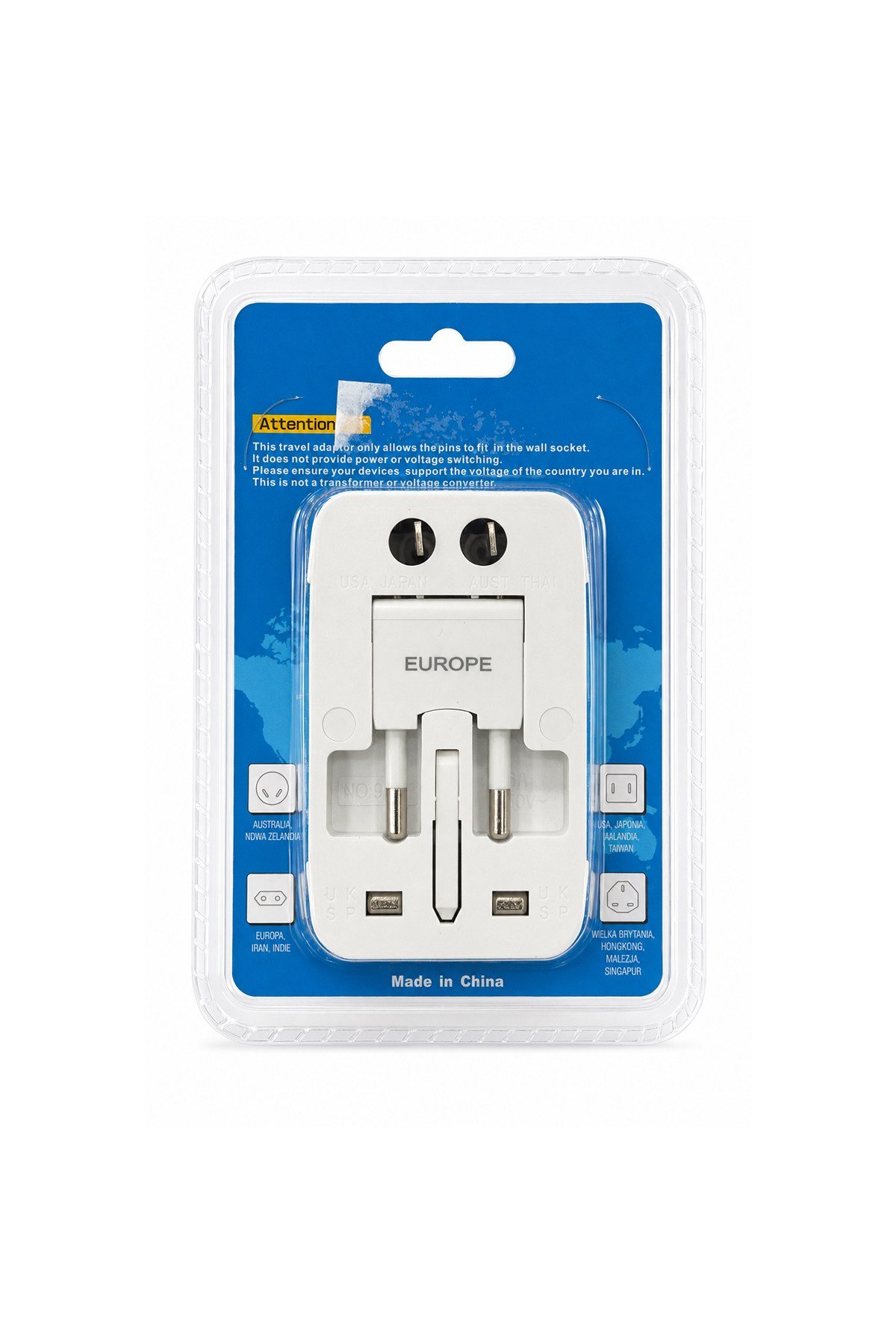 2 USB All In One Universal Seyahat Adaptörü With 1000mA USB