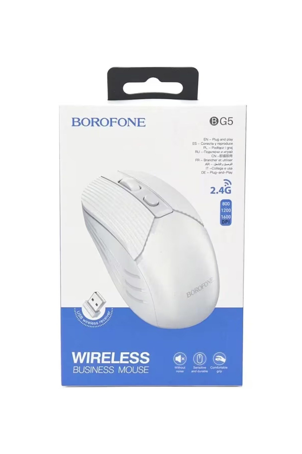BG7 Ergonomik Kablosuz Sessiz Mouse - 1600 DPI Ayarlanabilir Sessiz Tıklama