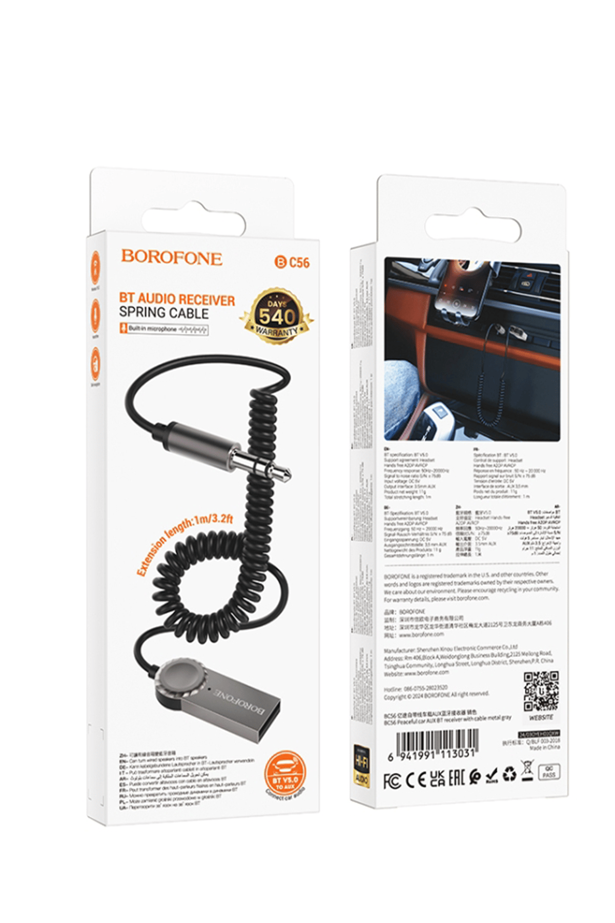 BOROFONE BC56 BT AUDIO RECEİVER AUX TO Bluetooth