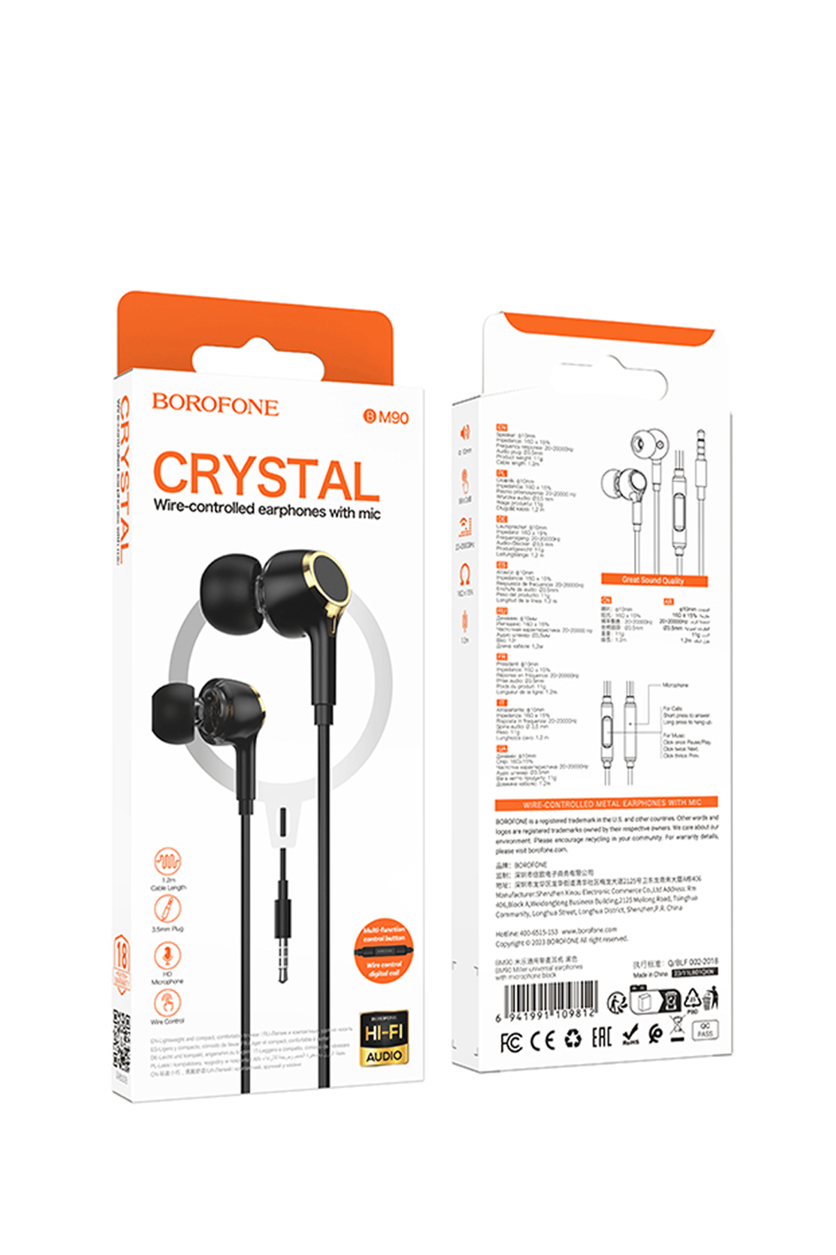 BOROFONE BM90 UNIVERSAL KULAKİÇİ KULAKLIK SİYAH