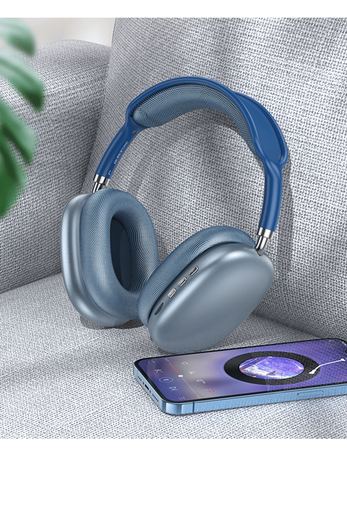 BOROFONE BO22 BLUETOOTH KULAKLIK MAVİ