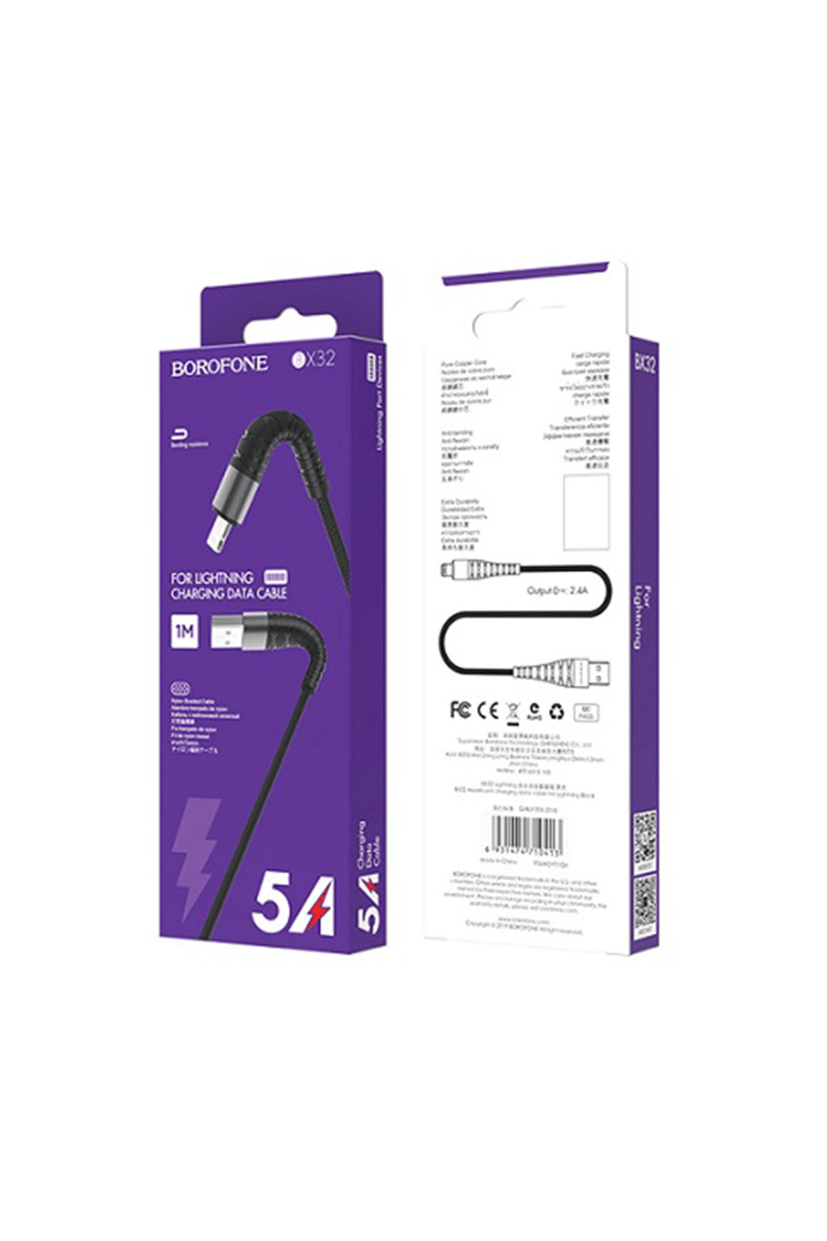 BOROFONE BX32 SİYAH LİGHTNİNG KABLO
