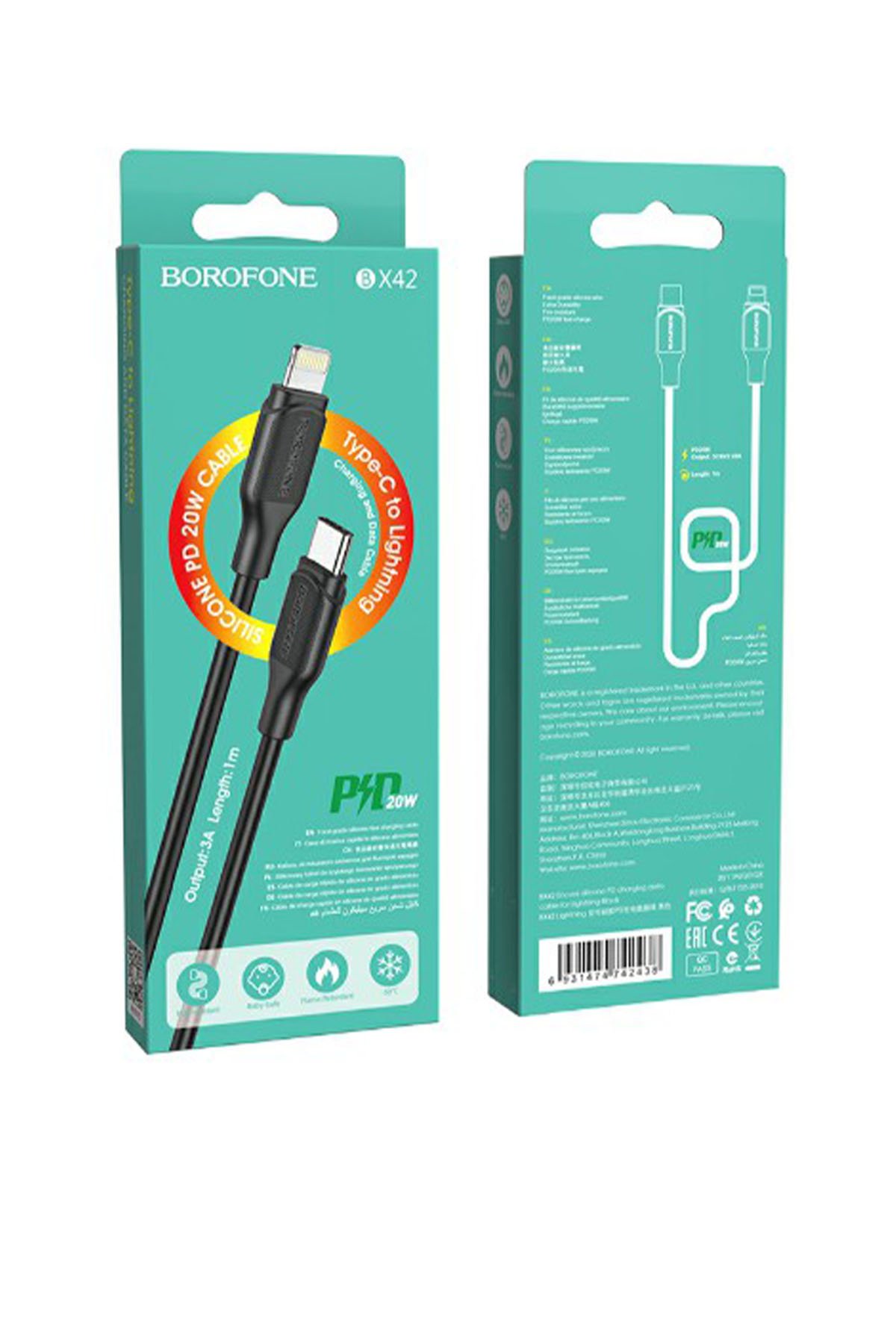 BOROFONE BX42 TYPE-C TO LİGHTNİNG SİYAH