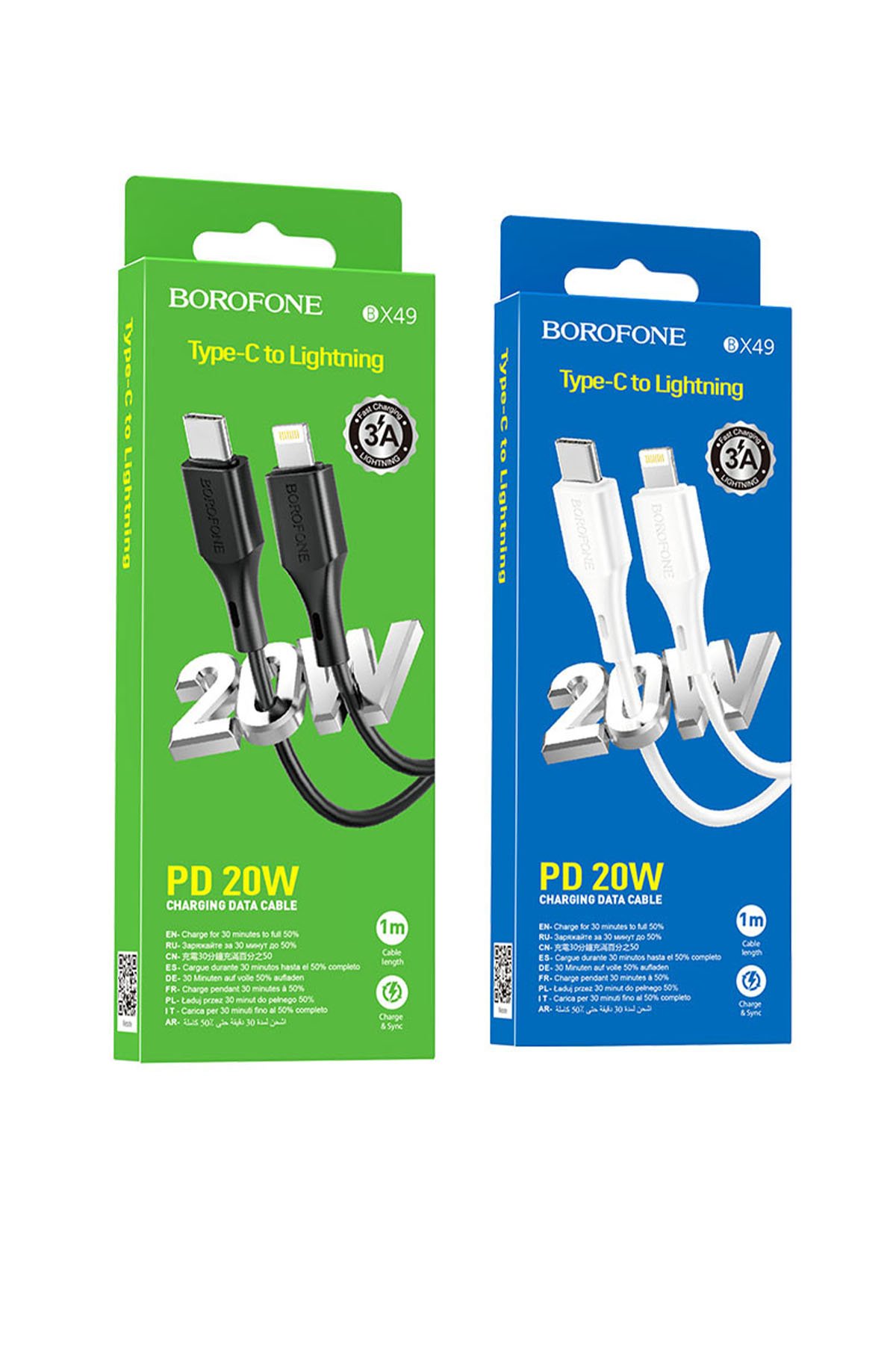 BOROFONE BX49 SİYAH TYPE-C TO LİGHTNİNG KABLO