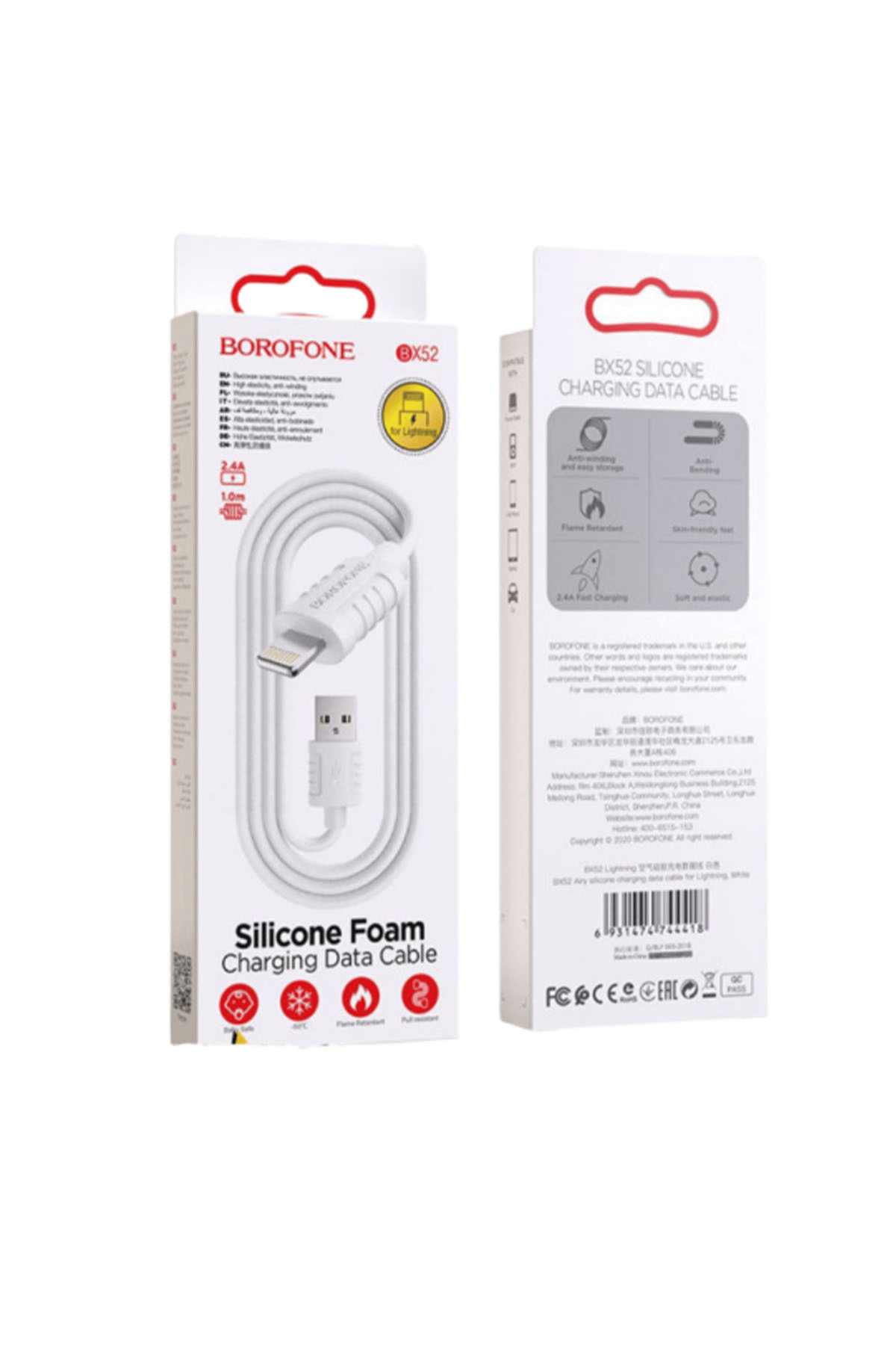 BOROFONE BX52 İOS DATA ŞARJ KABLOSU BEYAZ
