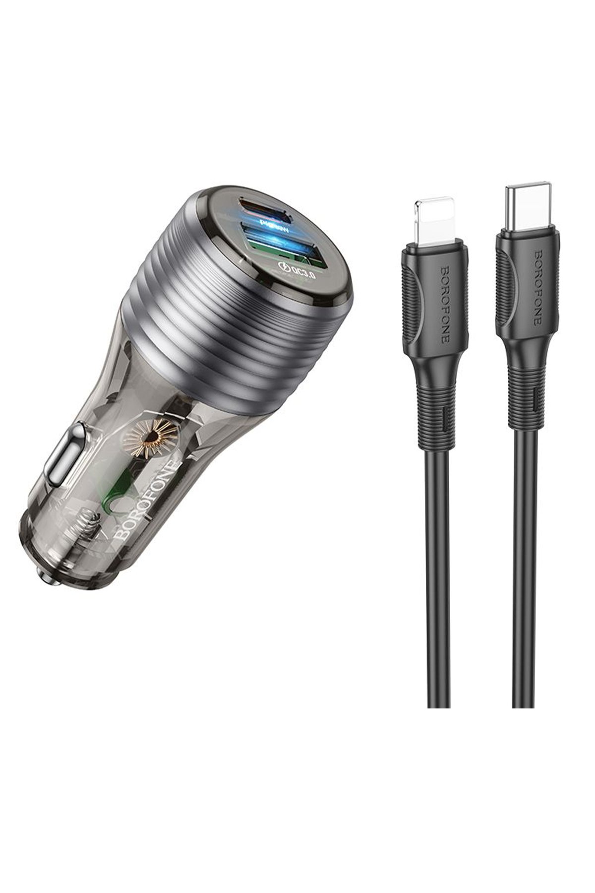 BOROFONE BZ30 PD30W+QC3.0 TYPE-C TO İOS ARAÇ ŞARJ SET