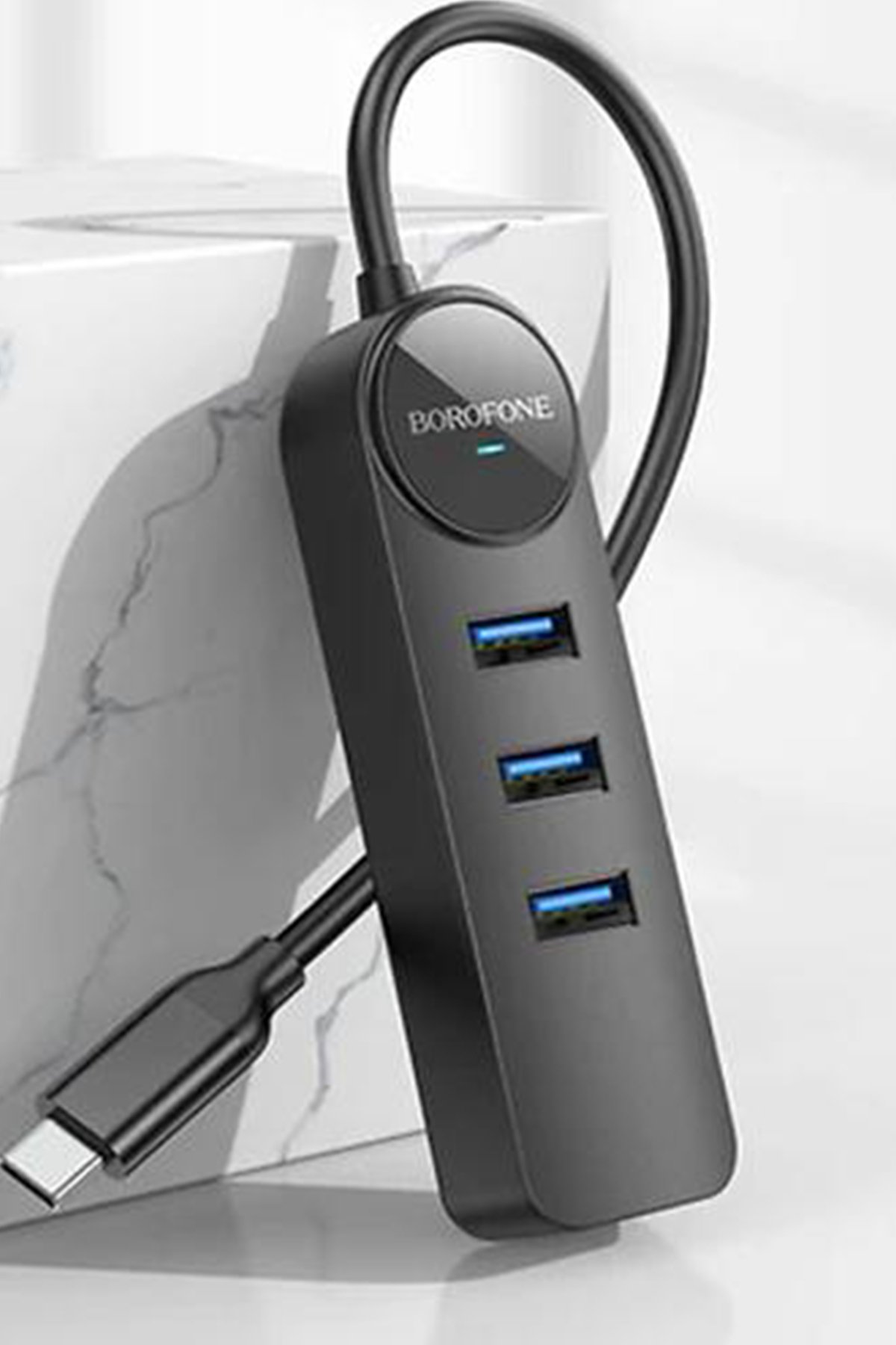 BOROFONE DH6 4İN1 3.0 TYPE-C TO USB 100MBPS ETHERNET ADAPTÖR