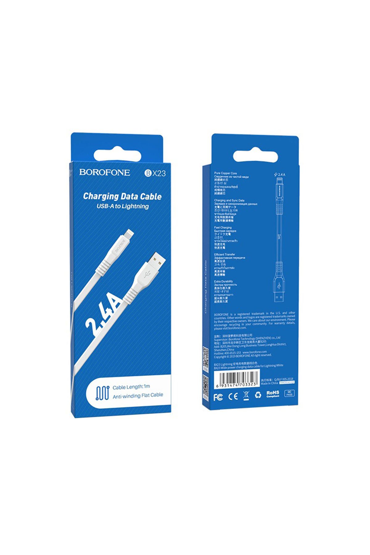 BX23 Lightning Şarj ve Data Kablosu 3A (1 Metre) - Hızlı Şarj iPhone