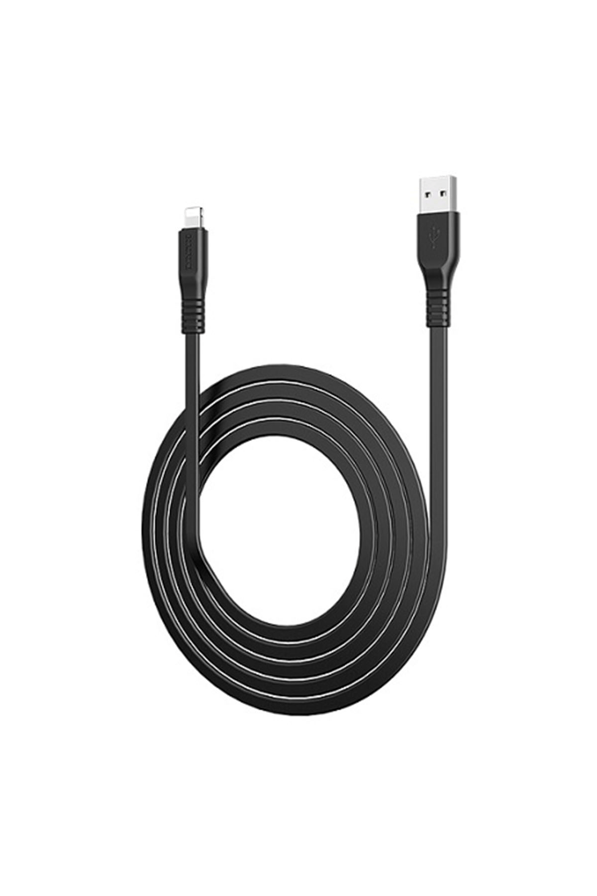 BX23 Lightning Şarj ve Data Kablosu 3A (1 Metre) - Hızlı Şarj iPhone - Siyah