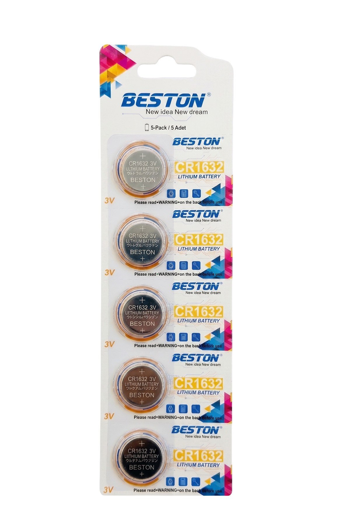 CR1632 3V Lityum Düğme Pil - (5 Adet)