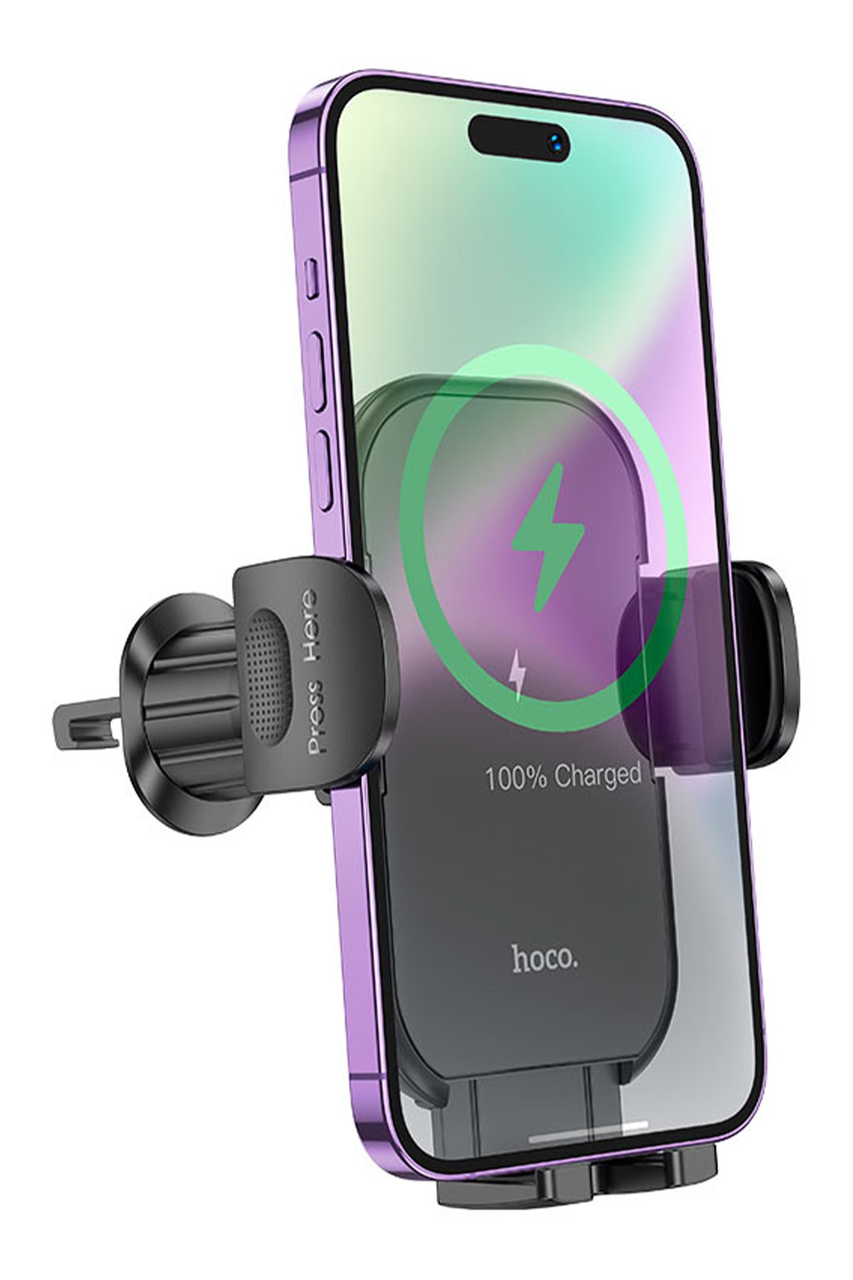 HOCO HW4 KABLOSUZ ŞARJLI ARAÇ TELEFON TUTUCU
