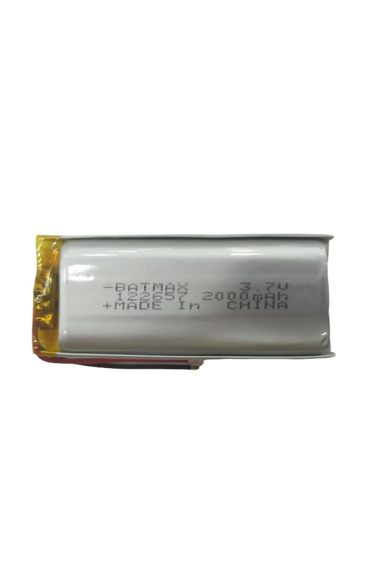 Lityum Polimer Pil 3.7V 2000mAh Çok Amaçlı Soketli Batarya 122657