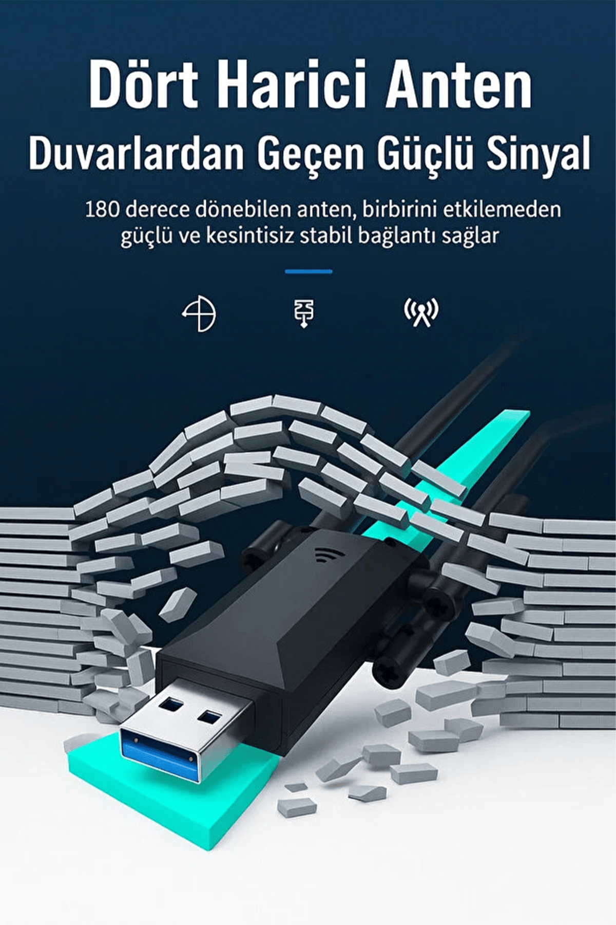 TE-DOS TD-B701 USB WİFİ DAĞITICI ADAPTÖR