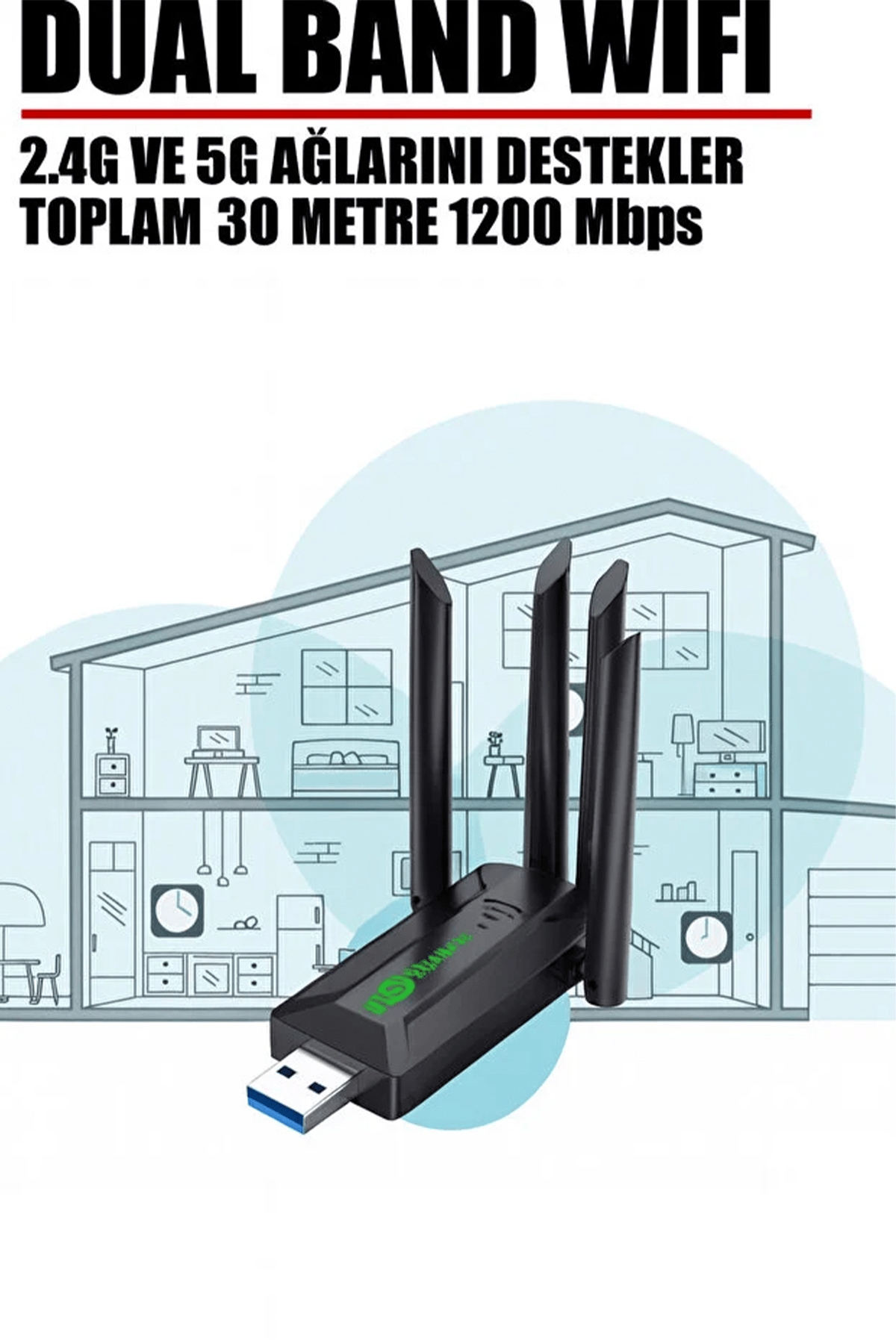 TE-DOS TD-B701 USB WİFİ DAĞITICI ADAPTÖR