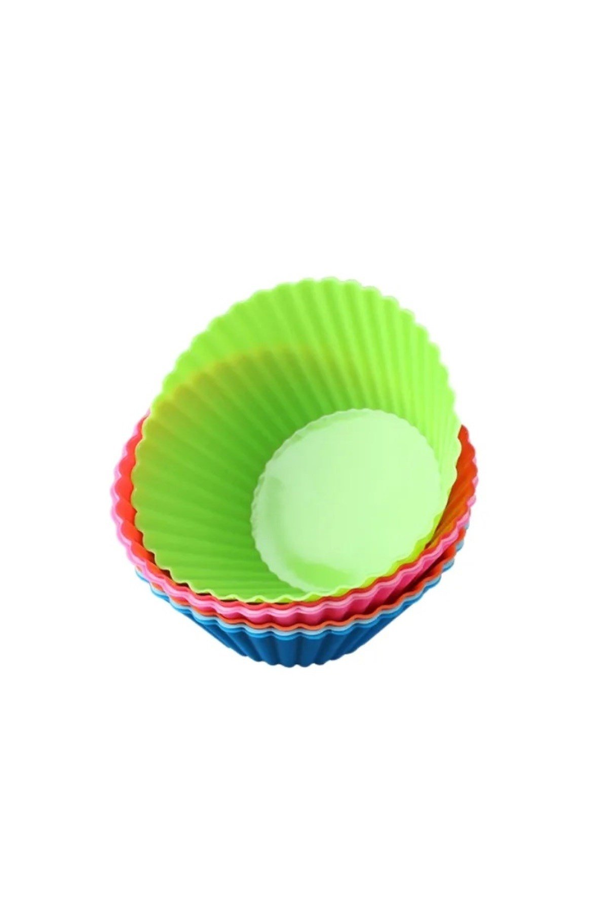12'li Silikon Yıkanabilir Tekrar Kullanıma Uygun Cupcake Muffin Tart Puding 7 cm lik Kalıp