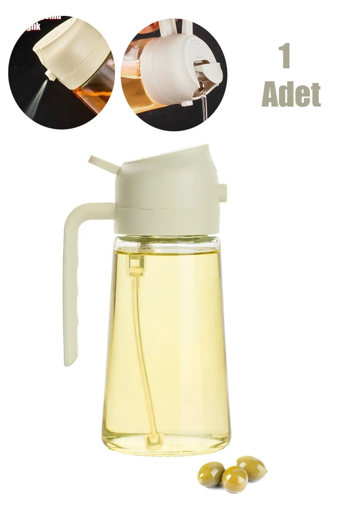 600 ml Sprey Ve Normal Dökme Yağdanlık Limon Sirke Sos Vs Püskürtücü Çok Amaçlı Cam Sprey Şişe