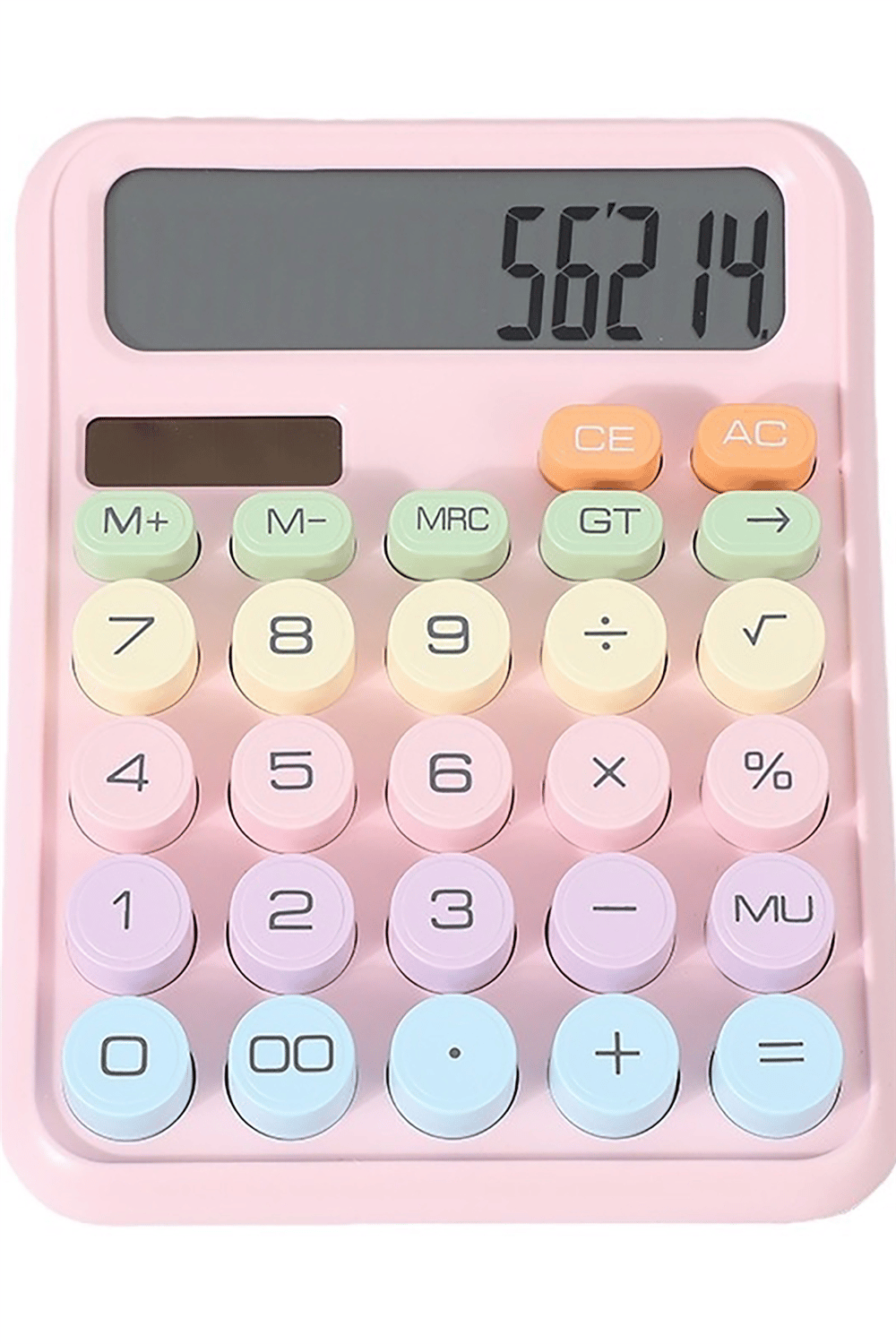 Pinterest Hesap Makinesi Güneş Enerjili ve Pilli-Pembe Renk