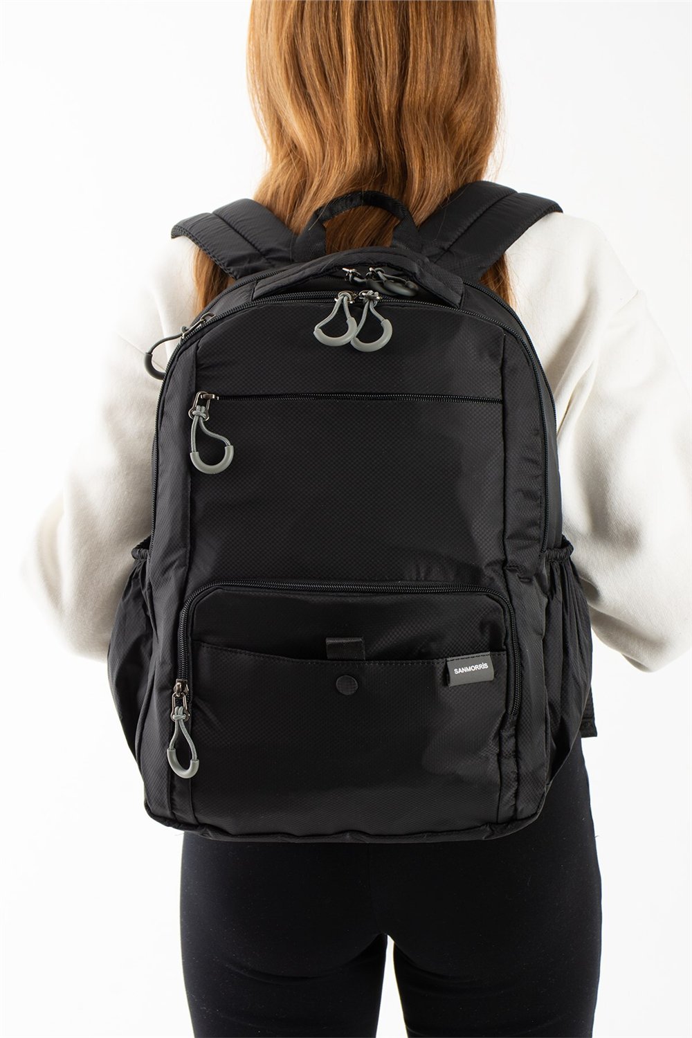 Sanmorris Unisex Çok Bölmeli Suya Dayanıklı Paraşüt Kumaş Laptop Bölmeli Okul ve Günlük Sırt Çantası