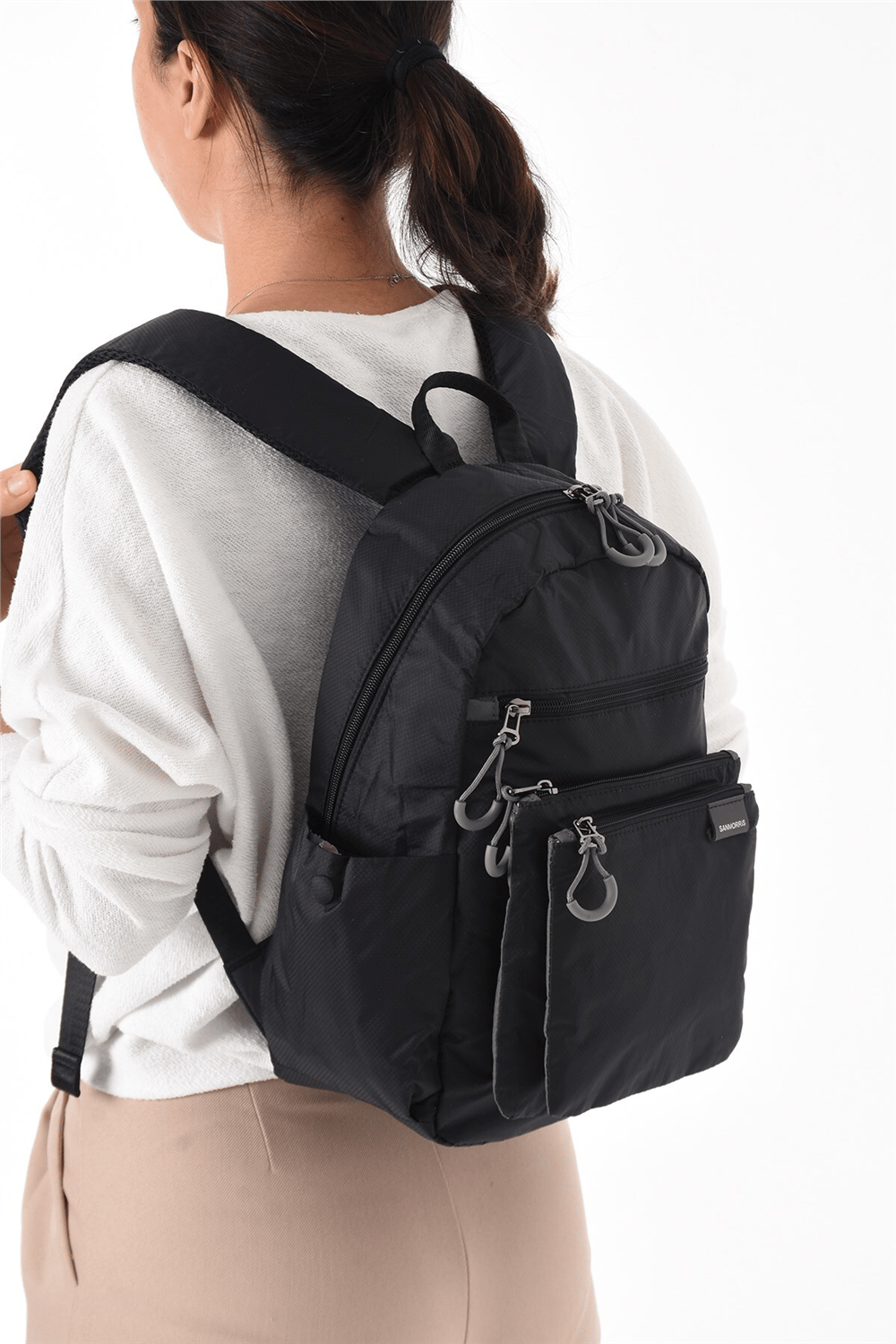 Sanmorris Unisex Suya Dayanıklı Paraşüt Kumaş 4 Bölmeli Laptop Bölmeli Günlük Kullanım Sırt Çantası