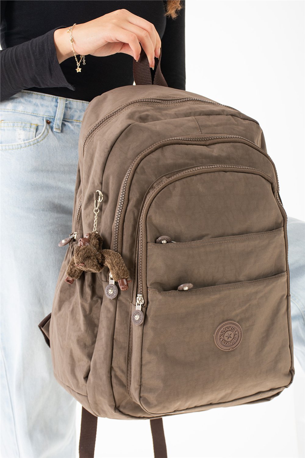 Su Geçirmez Kılinkır Kumaş Büyük Boy Ultra Hafif Krinkıl Laptop Bölmeli Okul&günlük Sırt Çantası