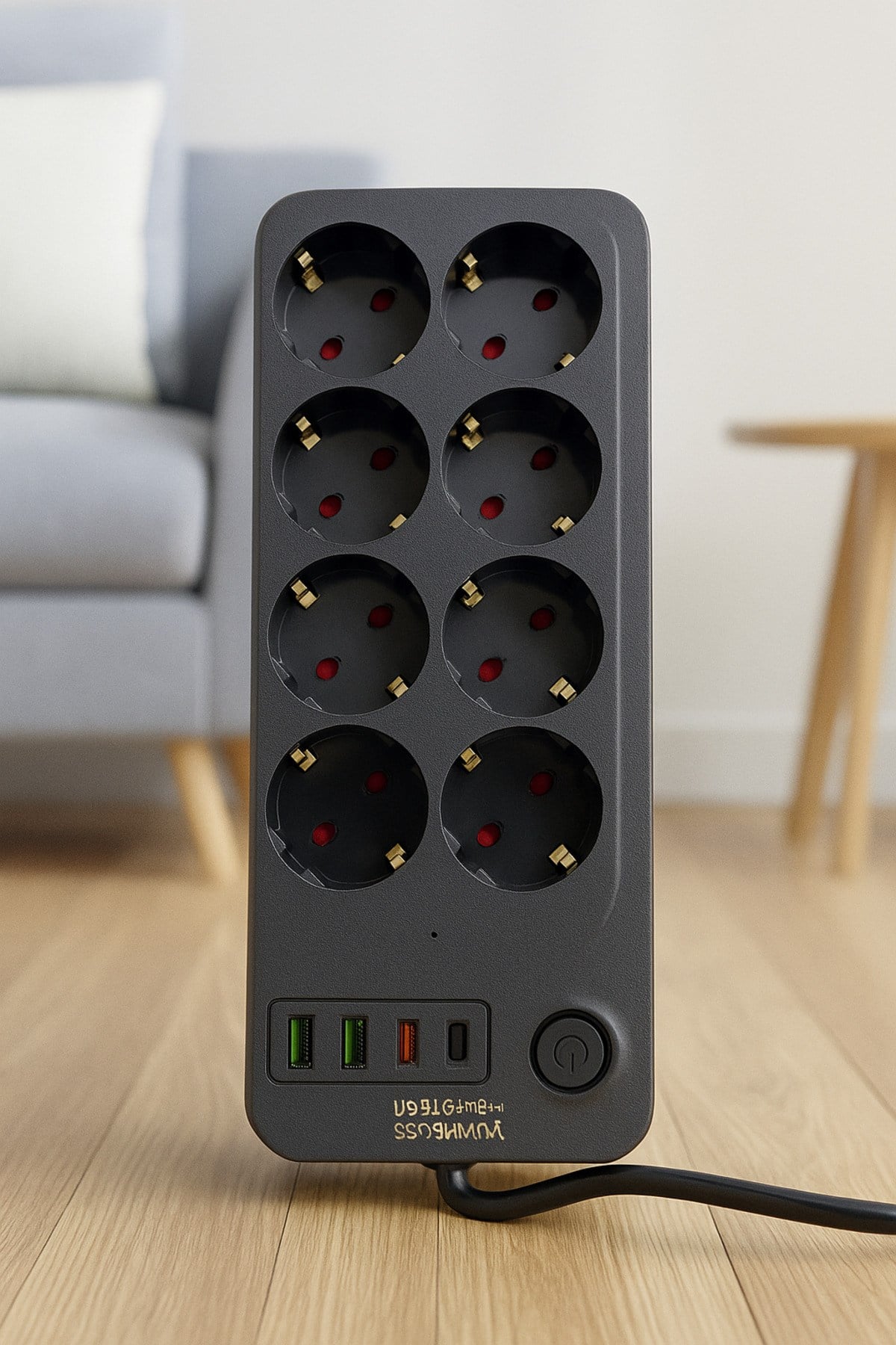WINNBOSS (USB + Type-C Çıkışlı) 8’li Termal Akım Korumalı Priz