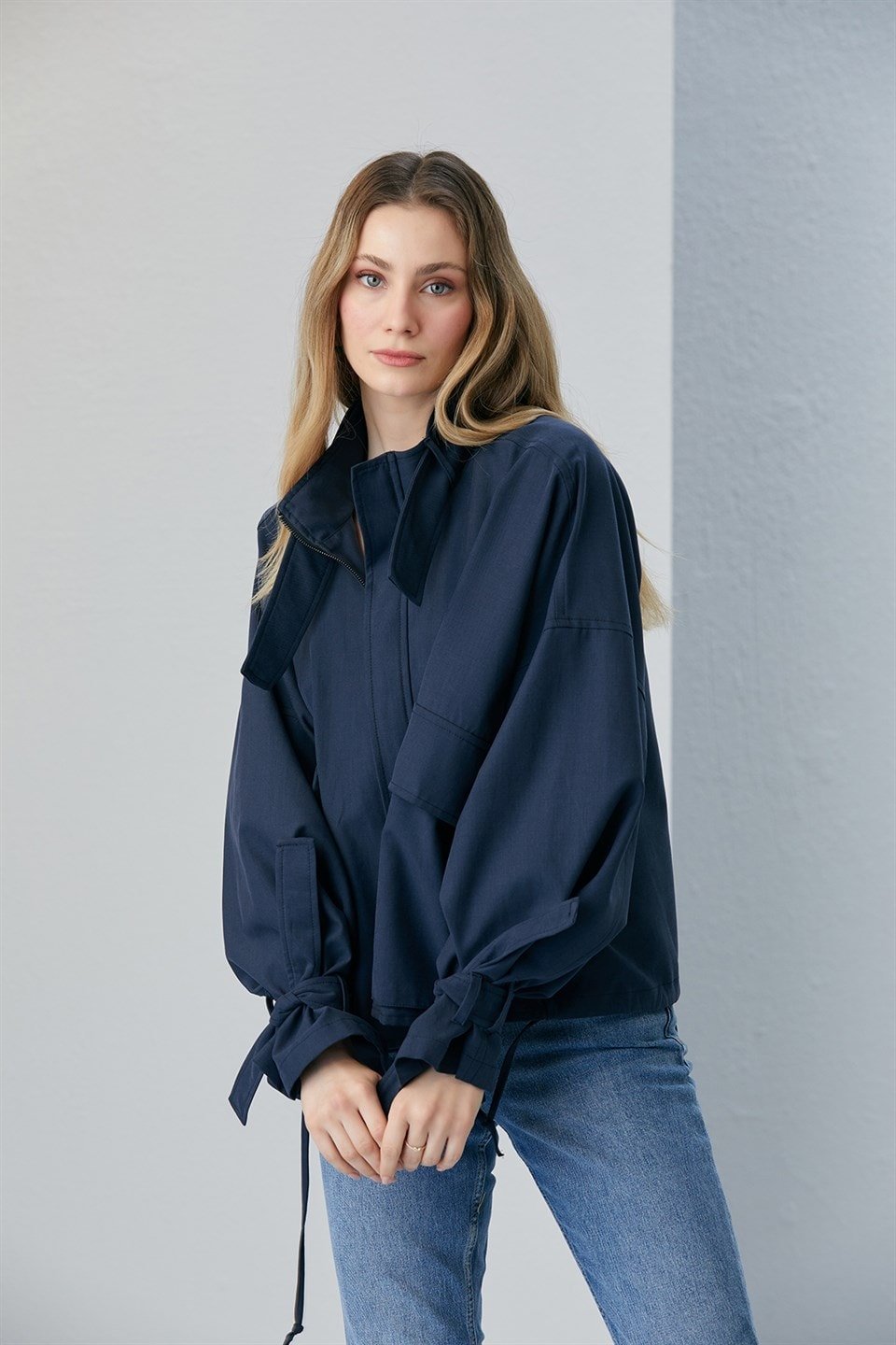 TYRA CEKET I NAVY BLUE