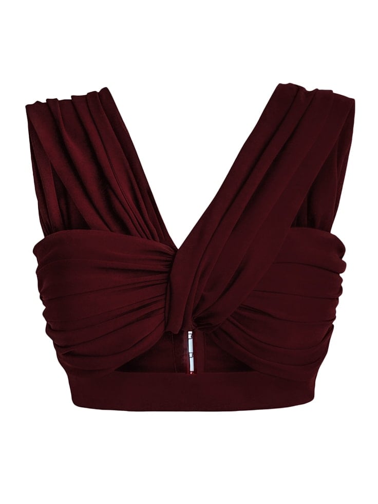 VÅGOR BLUZ I BURGUNDY