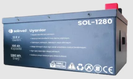 SOLİNVED 12.8 V 100Ah Lityum Akü