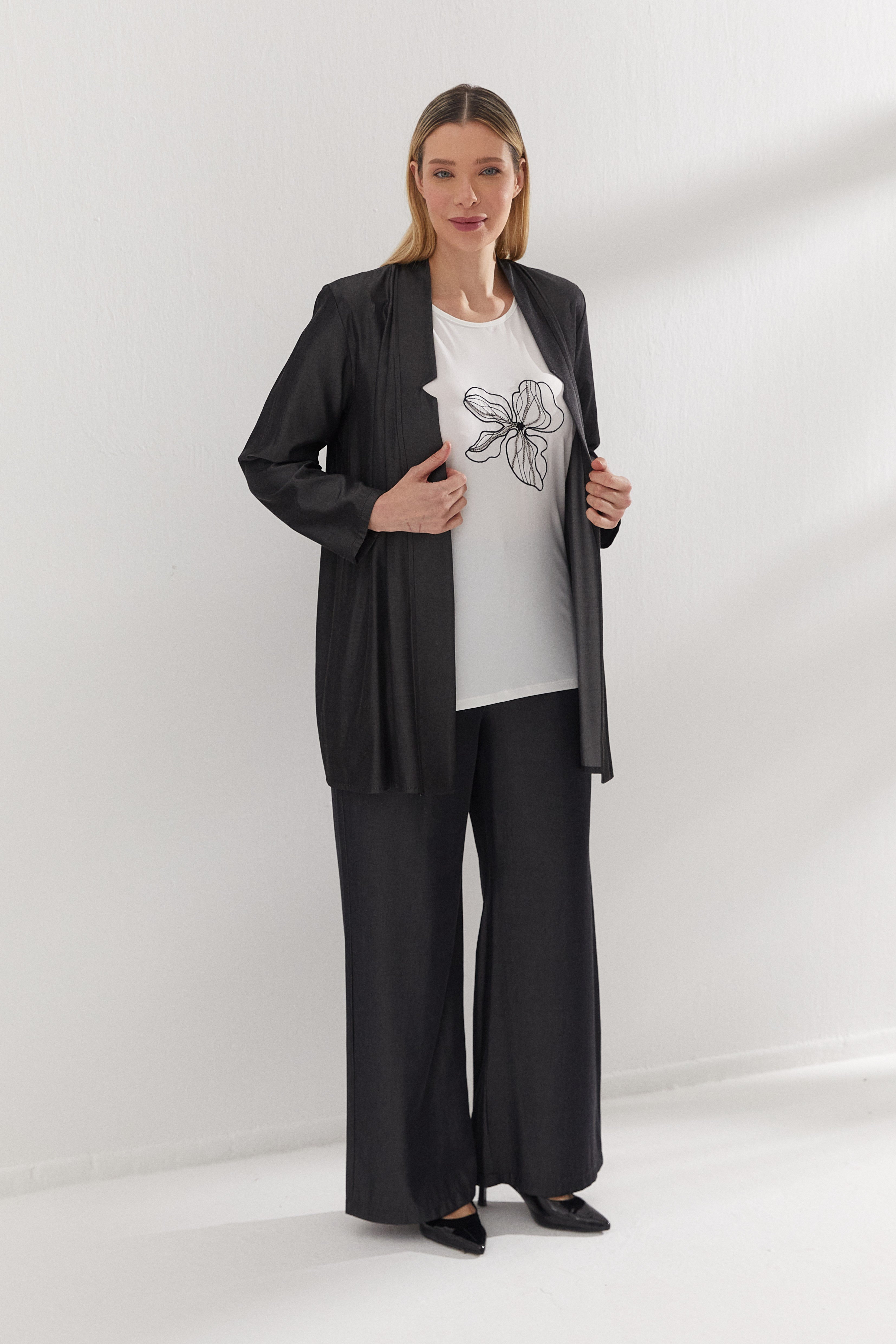 Tencel Takım Siyah