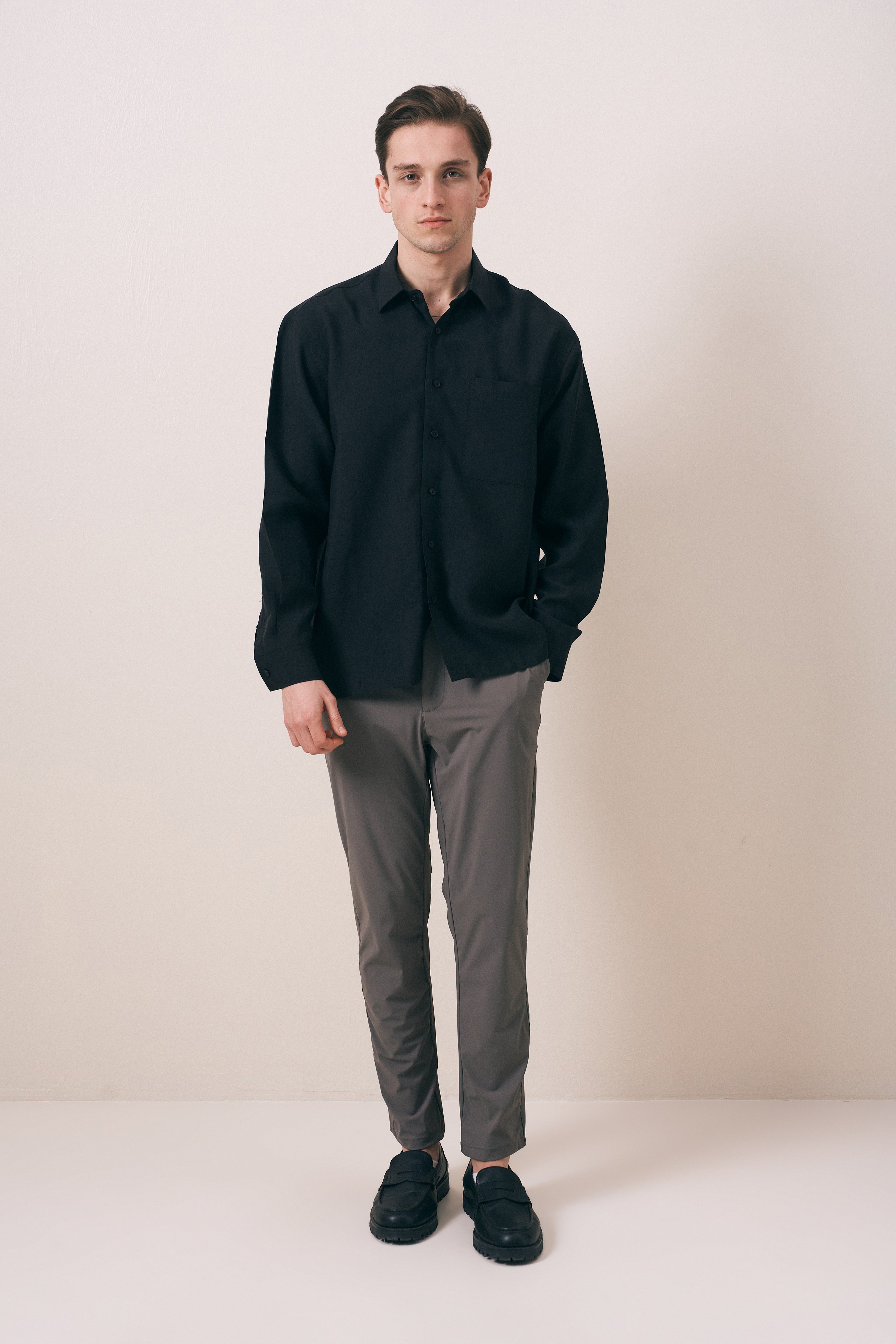 DÖKÜMLÜ OVERSIZE FIT TENSEL GÖMLEK