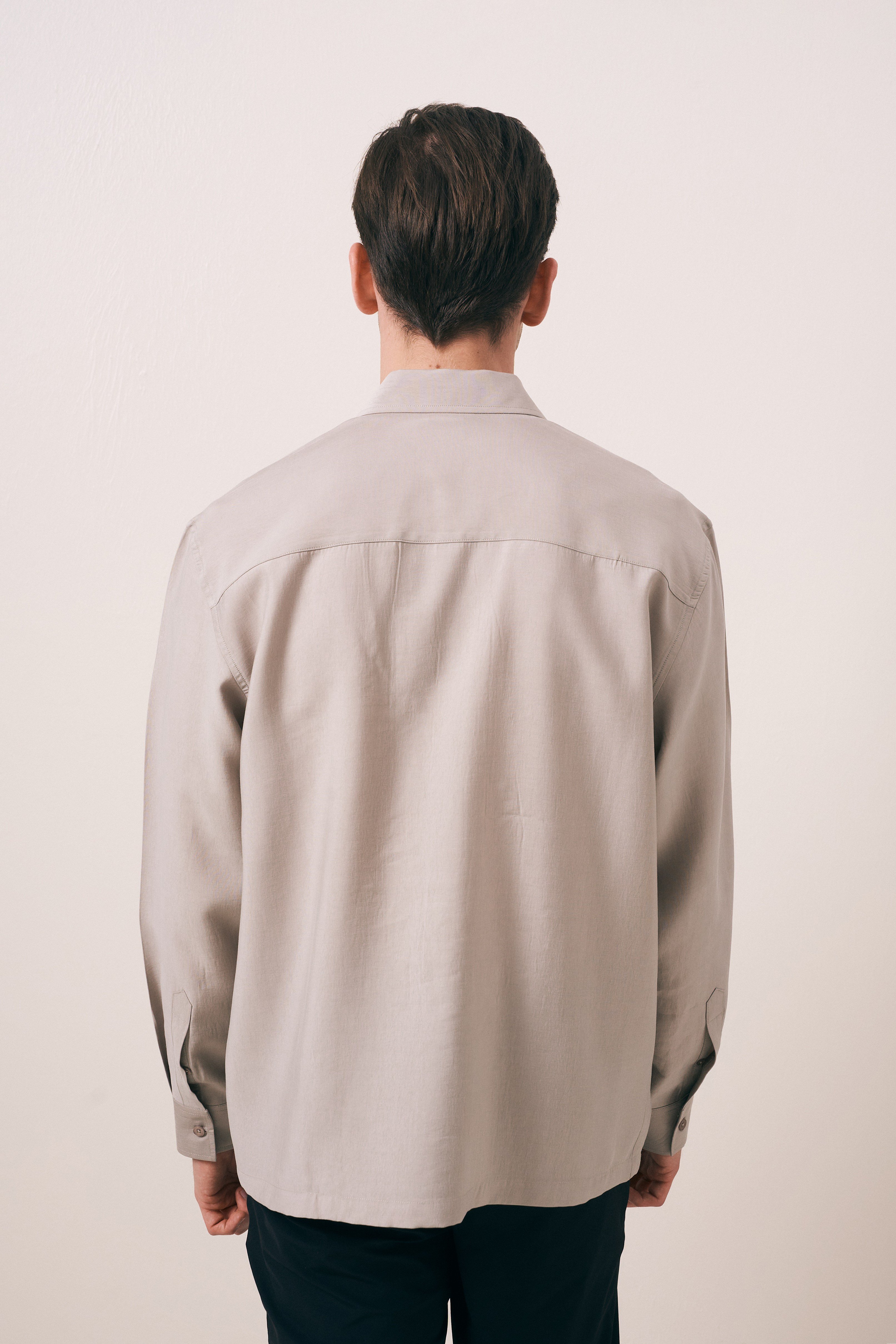 DÖKÜMLÜ OVERSIZE FIT TENSEL GÖMLEK