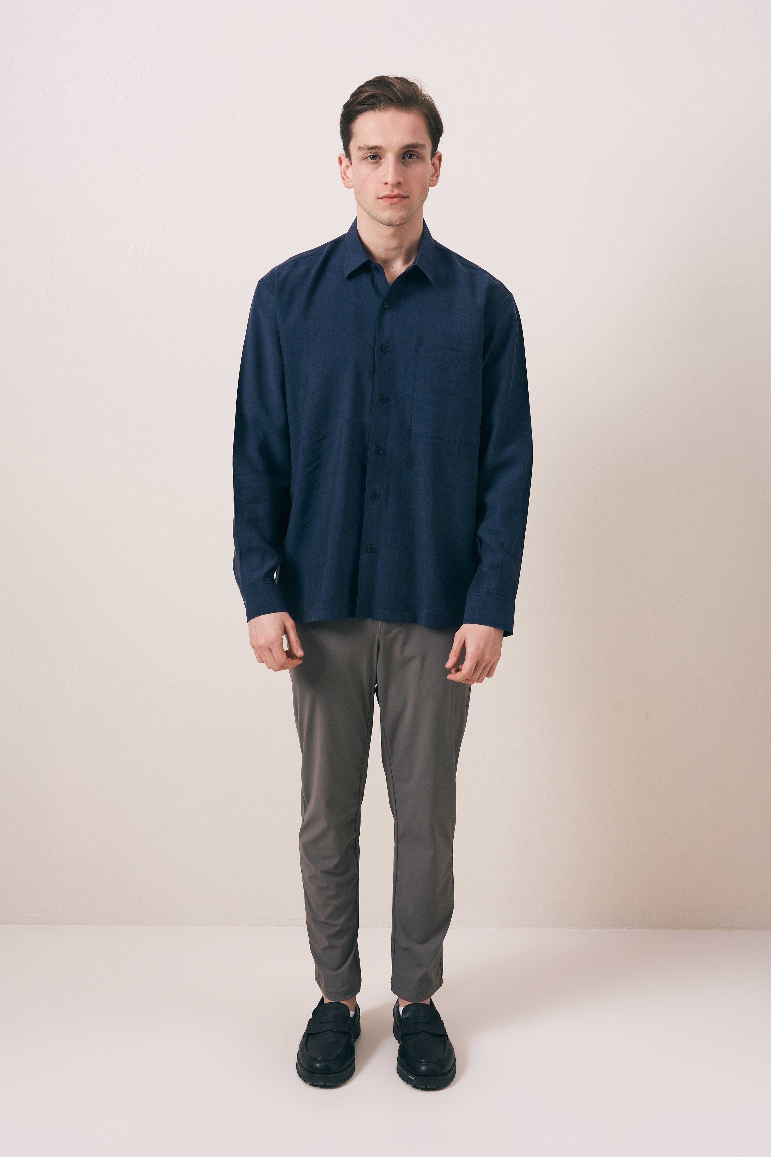 DÖKÜMLÜ OVERSIZE FIT TENSEL GÖMLEK
