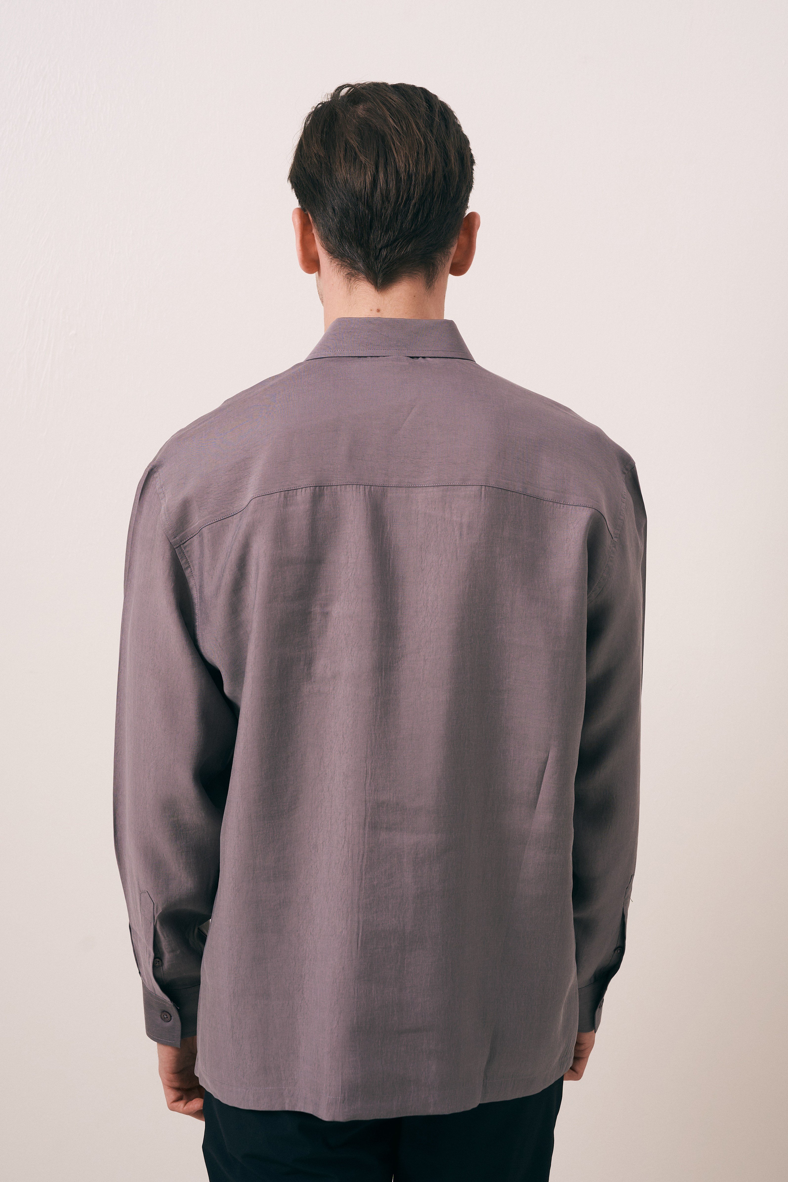 DÖKÜMLÜ OVERSIZE FIT TENSEL GÖMLEK