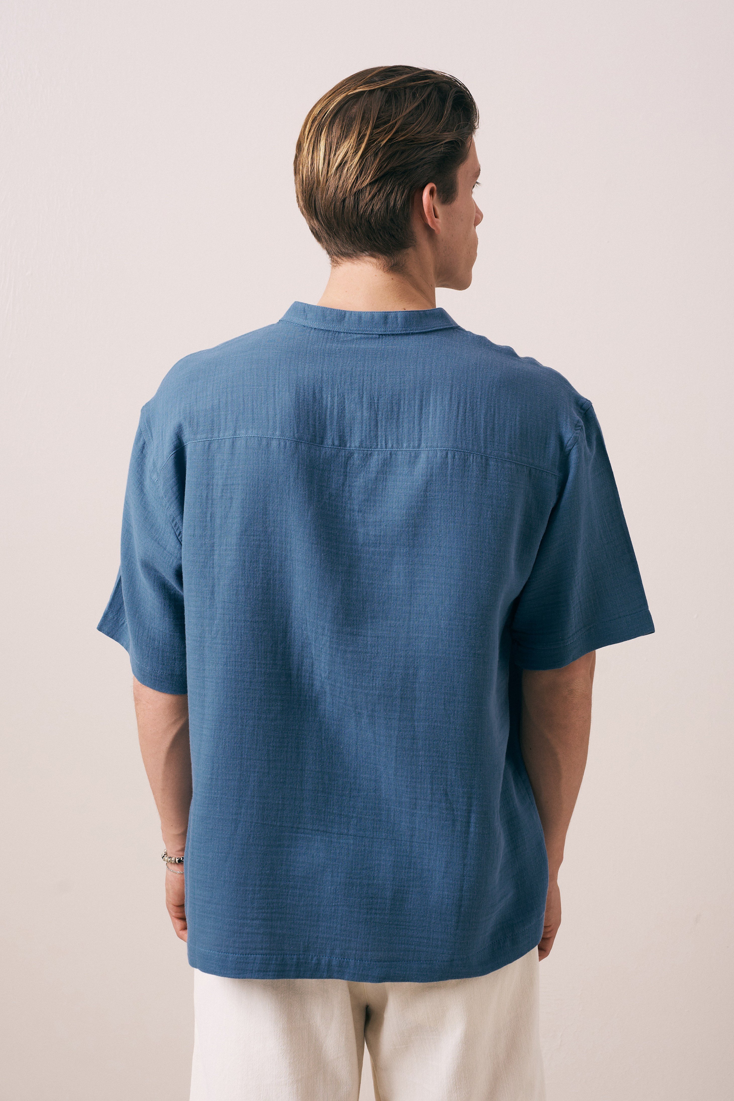 OVERSIZE FIT PAMUKLU GÖMLEK