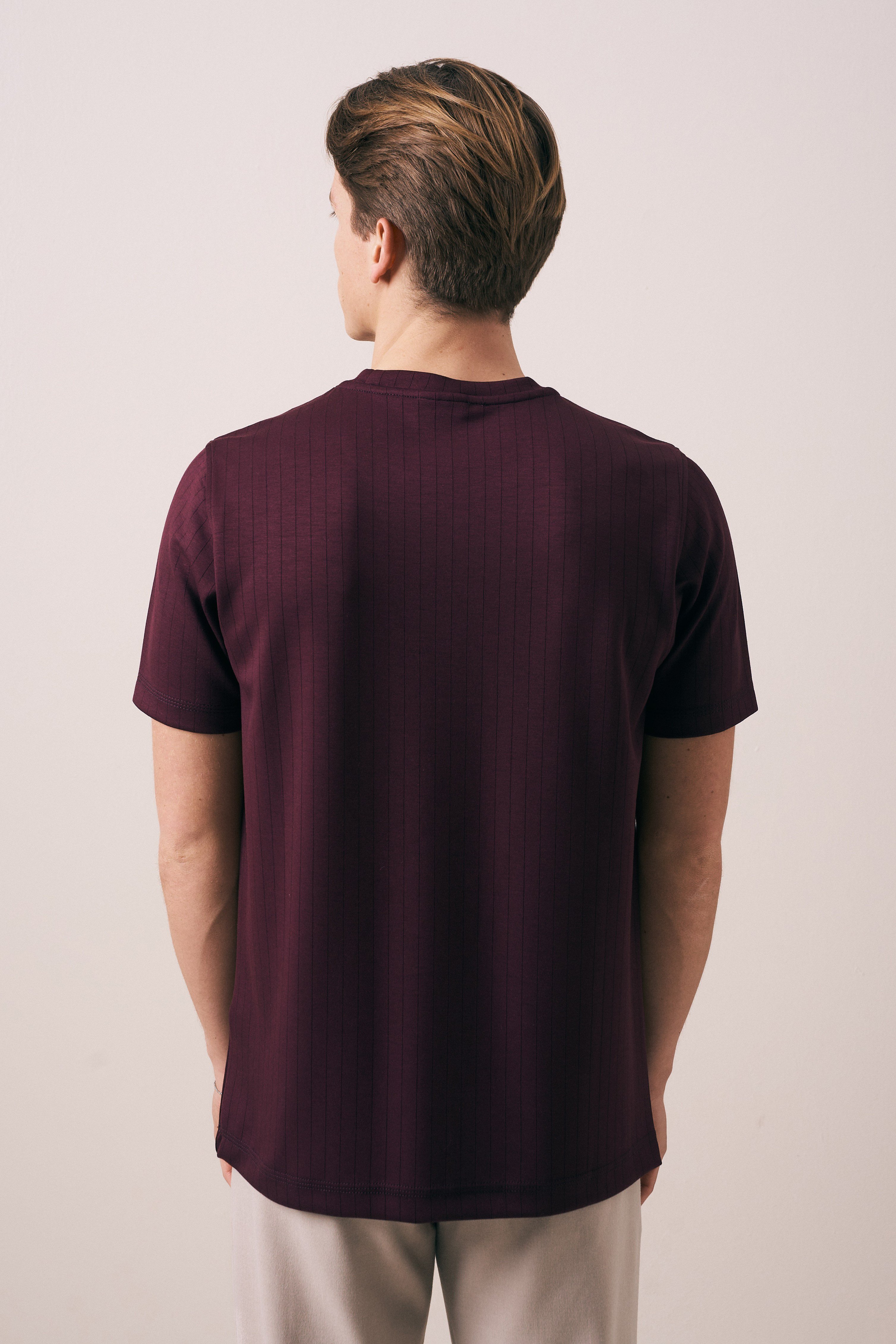 REGULAR FIT ÇİZGİLİ OYSHO ERKEK T-SHIRT