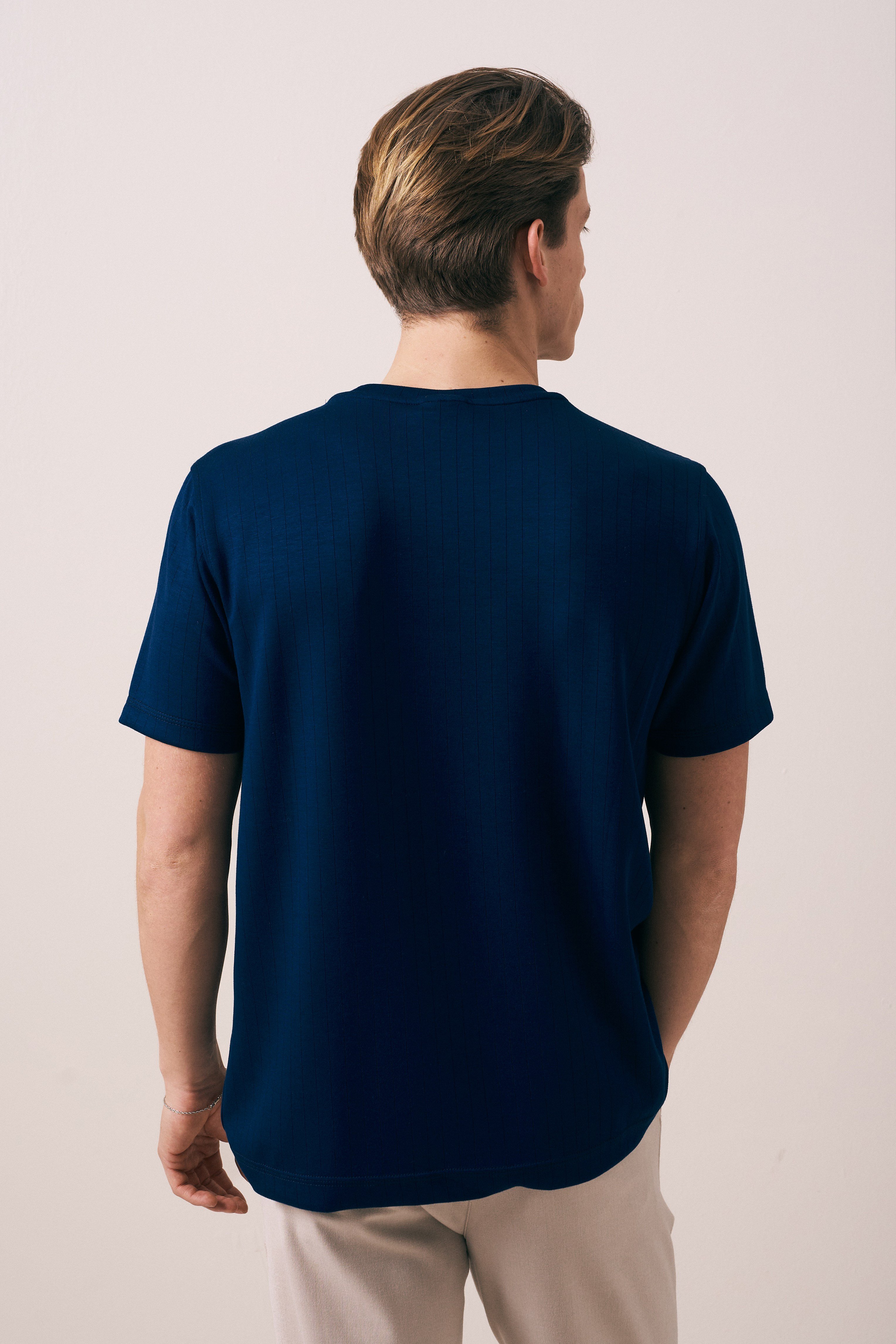 REGULAR FIT ÇİZGİLİ OYSHO ERKEK T-SHIRT
