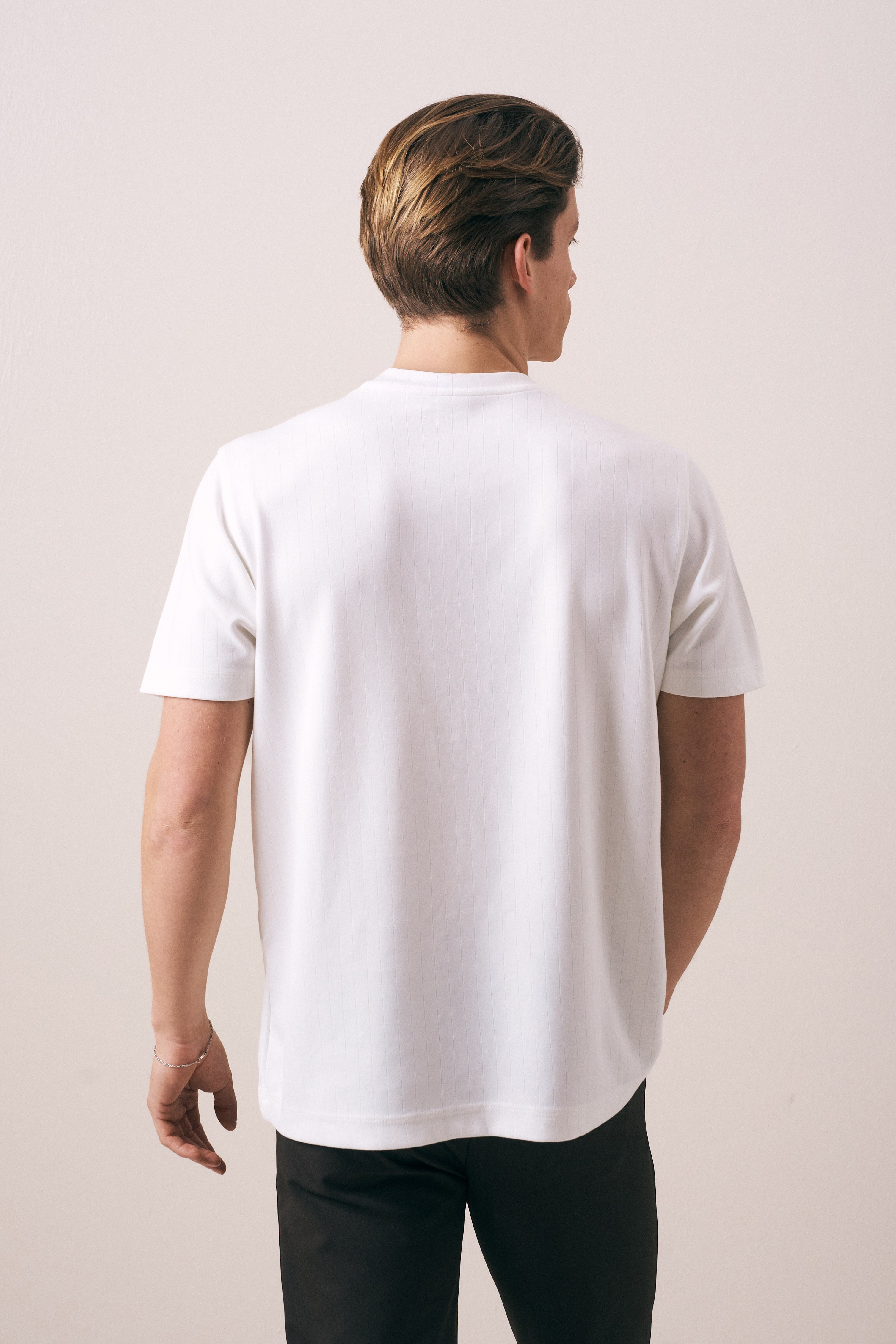 REGULAR FIT ÇİZGİLİ OYSHO ERKEK T-SHIRT