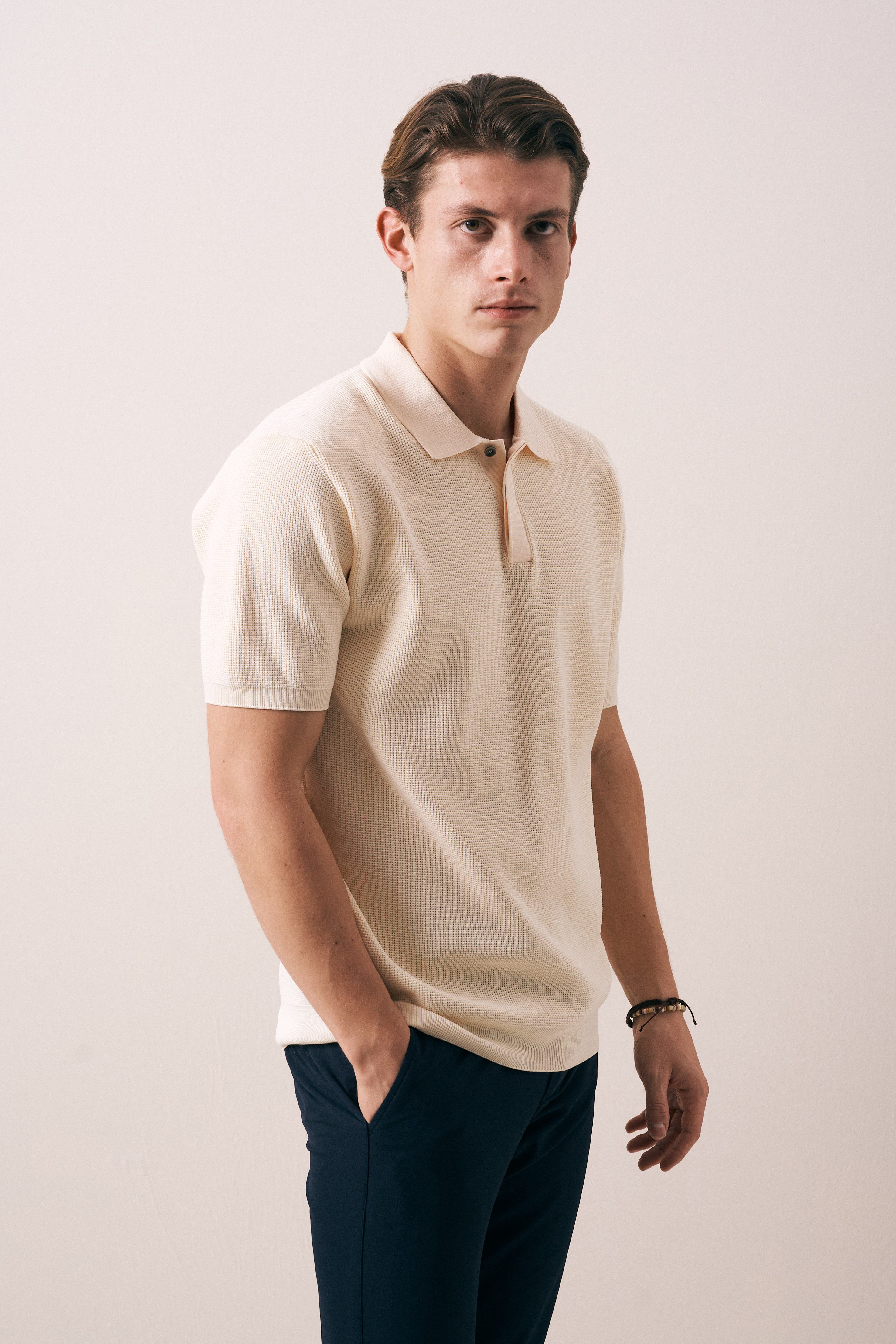 REGULAR FIT DÜĞMELİ POLO YAKA TRİKO T-SHIRT