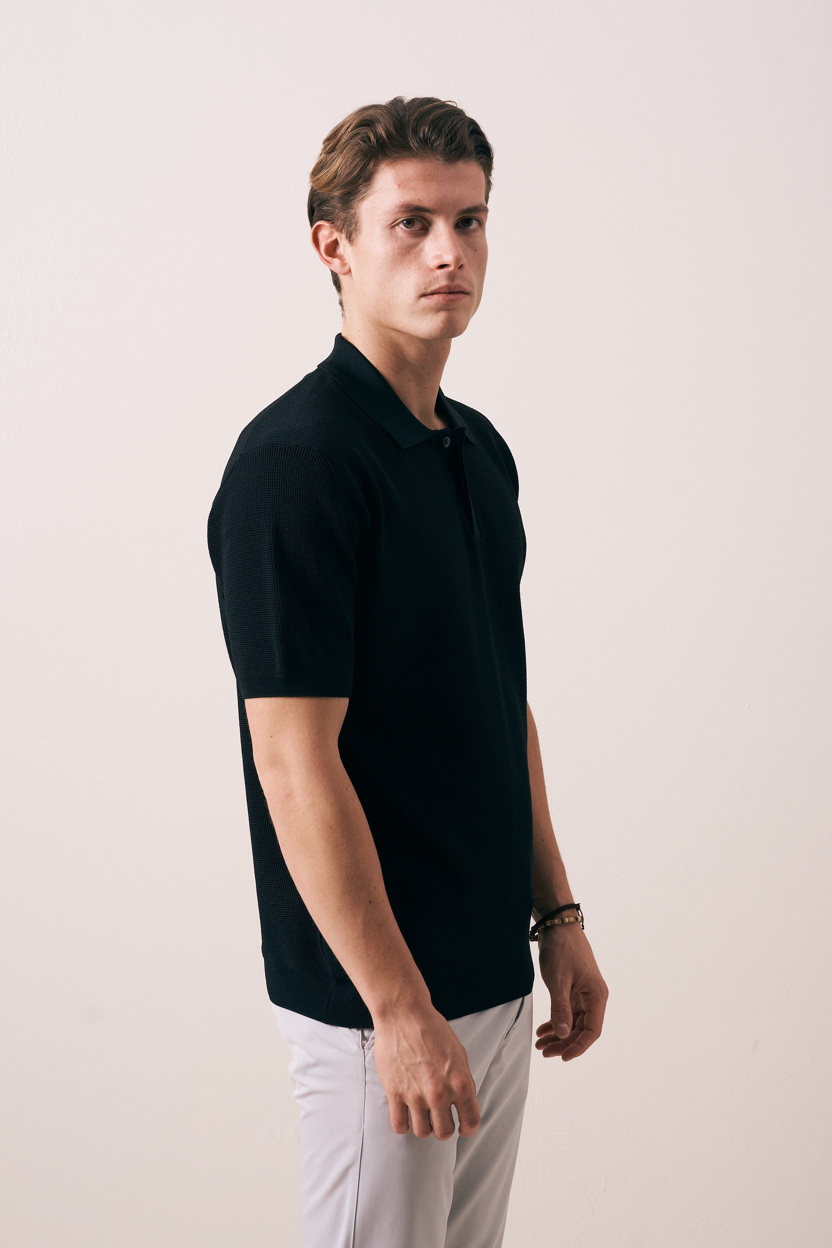 REGULAR FIT DÜĞMELİ POLO YAKA TRİKO T-SHIRT