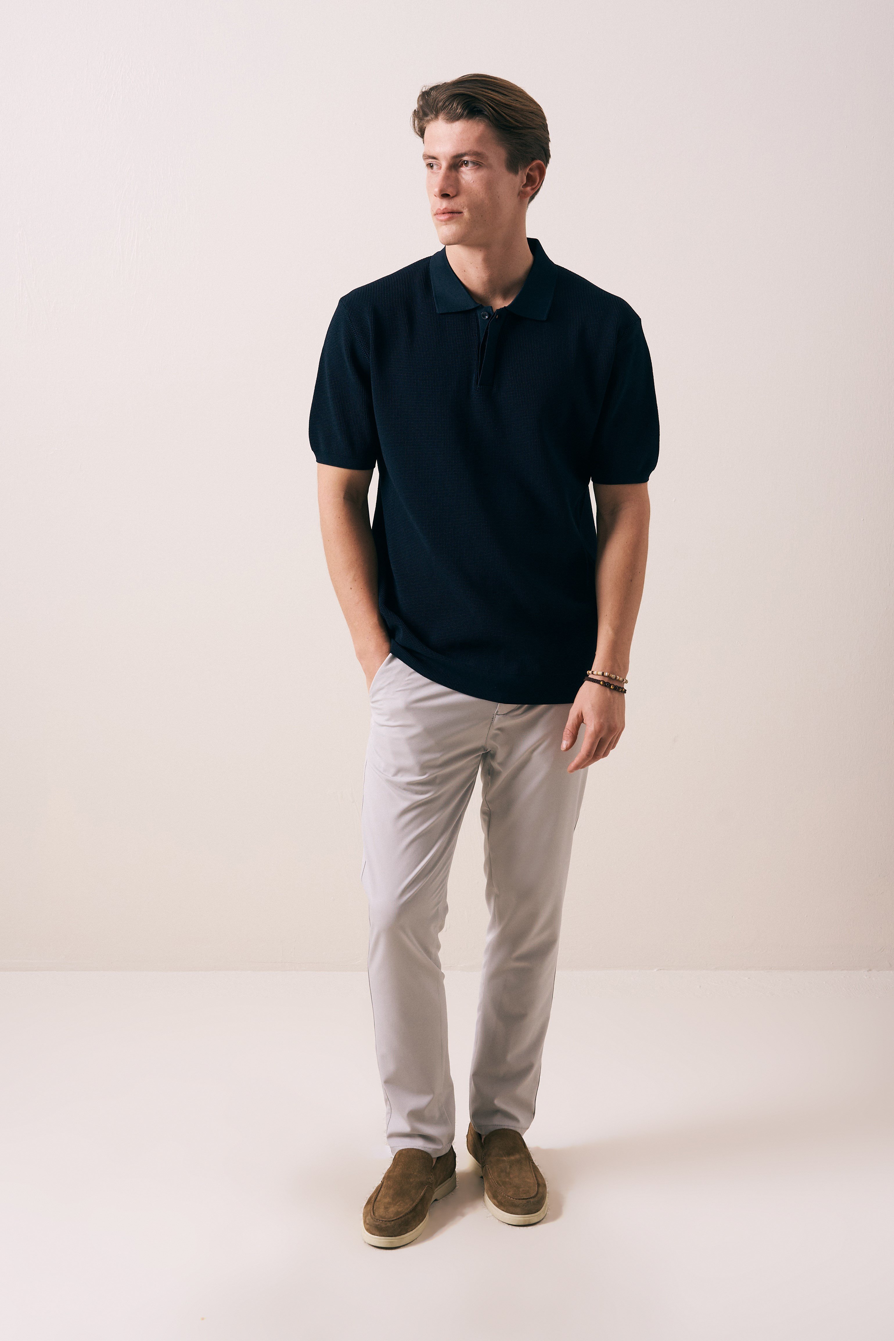 REGULAR FIT DÜĞMELİ POLO YAKA TRİKO T-SHIRT