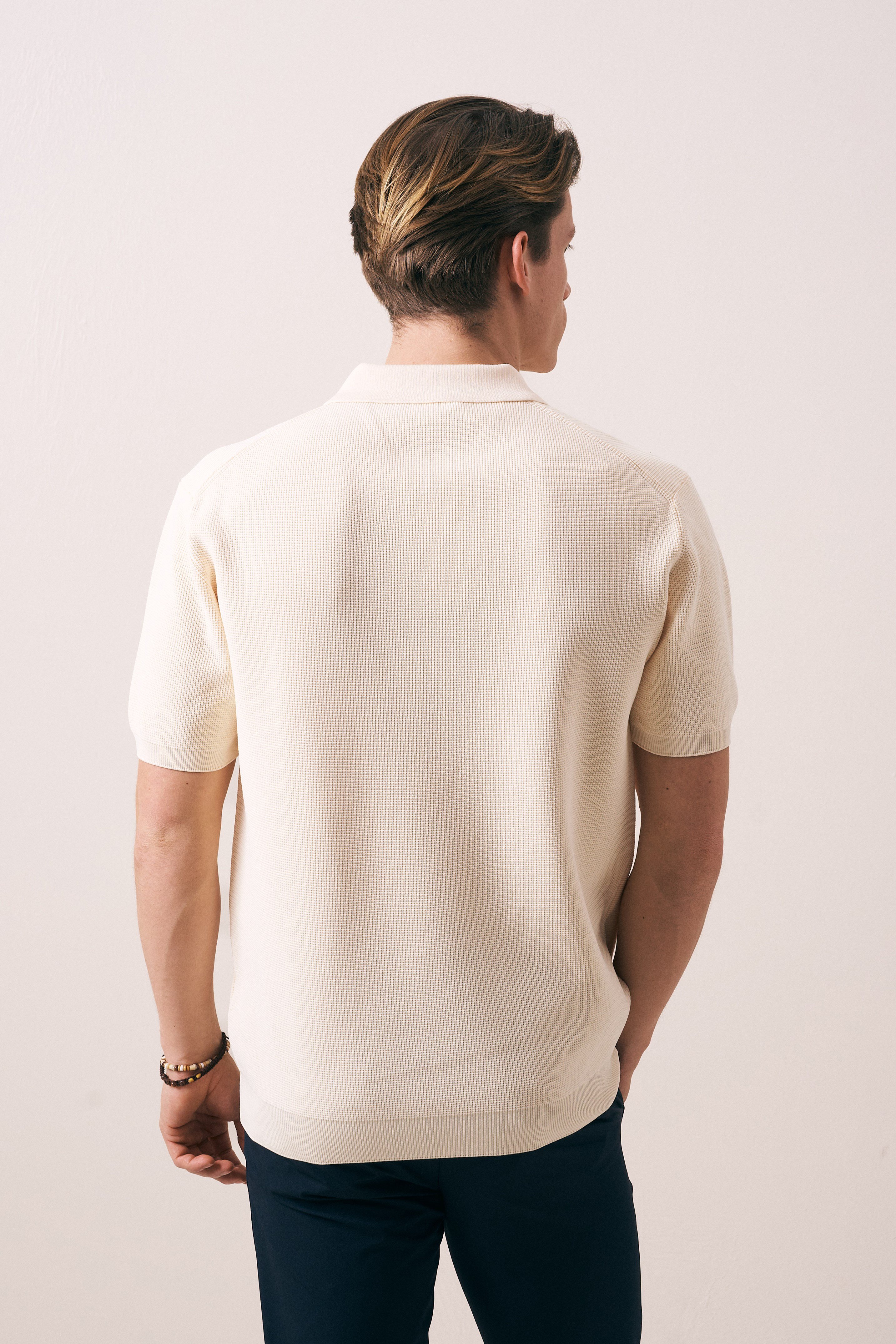 REGULAR FIT DÜĞMELİ POLO YAKA TRİKO T-SHIRT