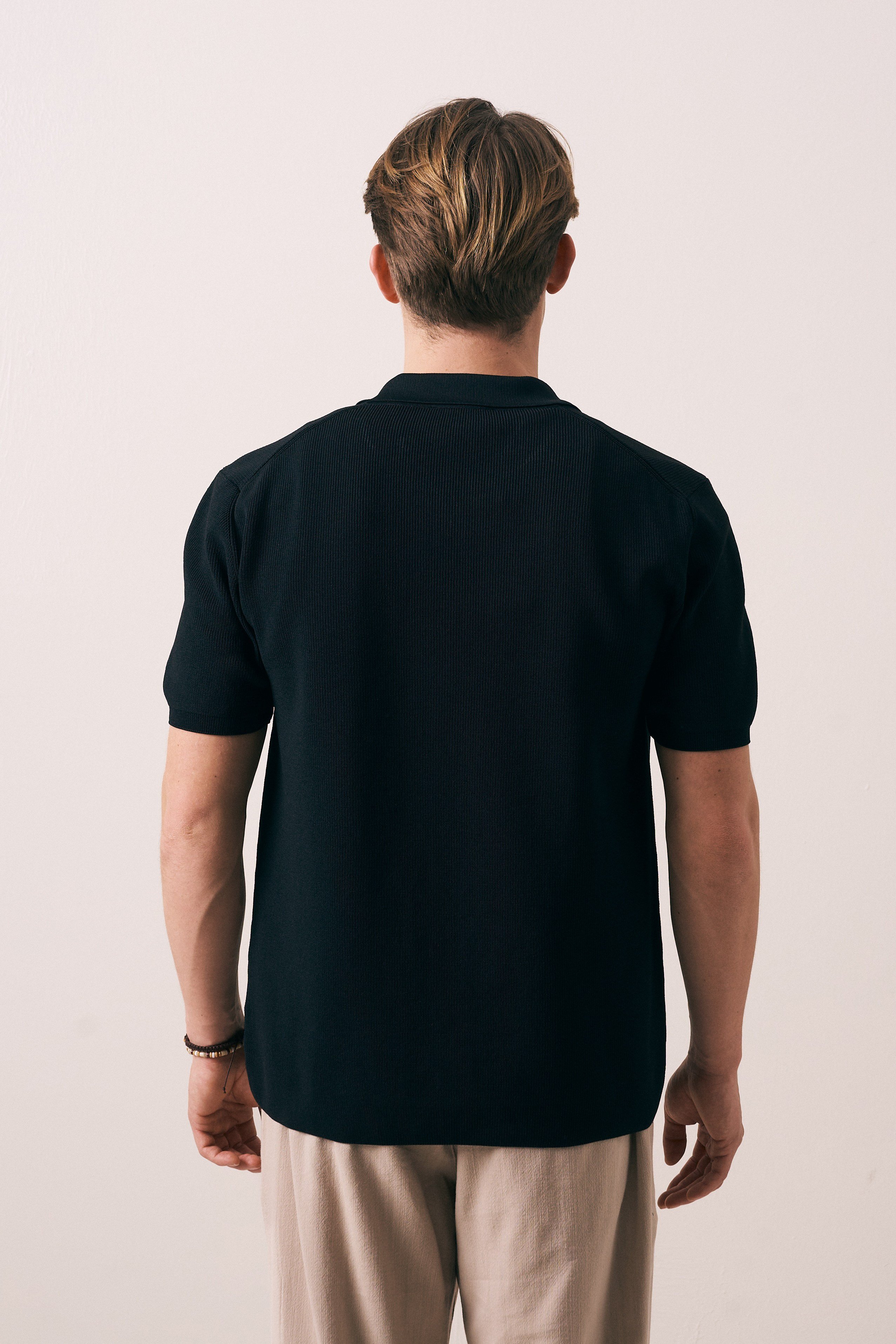 REGULAR FIT DÜĞMELİ TRİKO GÖMLEK