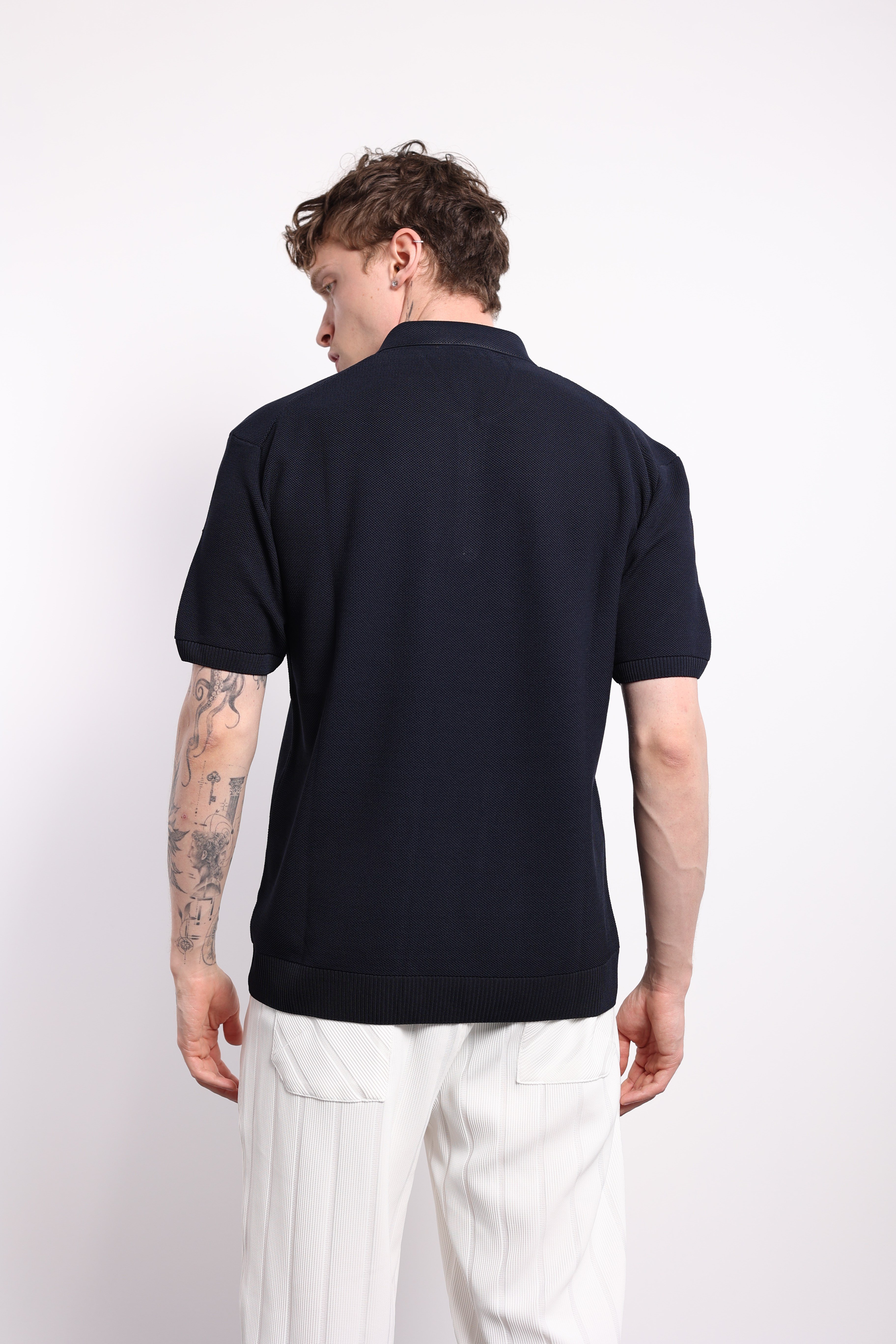 REGULAR FIT FERMUARLI POLO TRİKO T-SHIRT