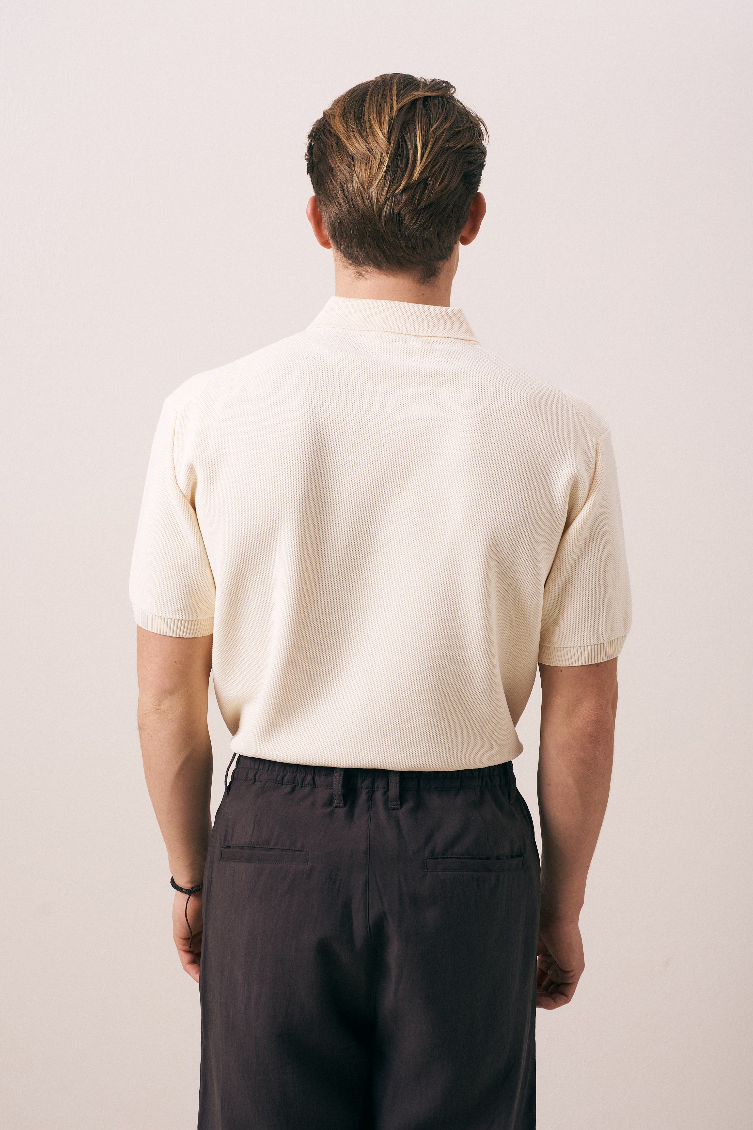 REGULAR FIT FERMUARLI POLO TRİKO T-SHIRT