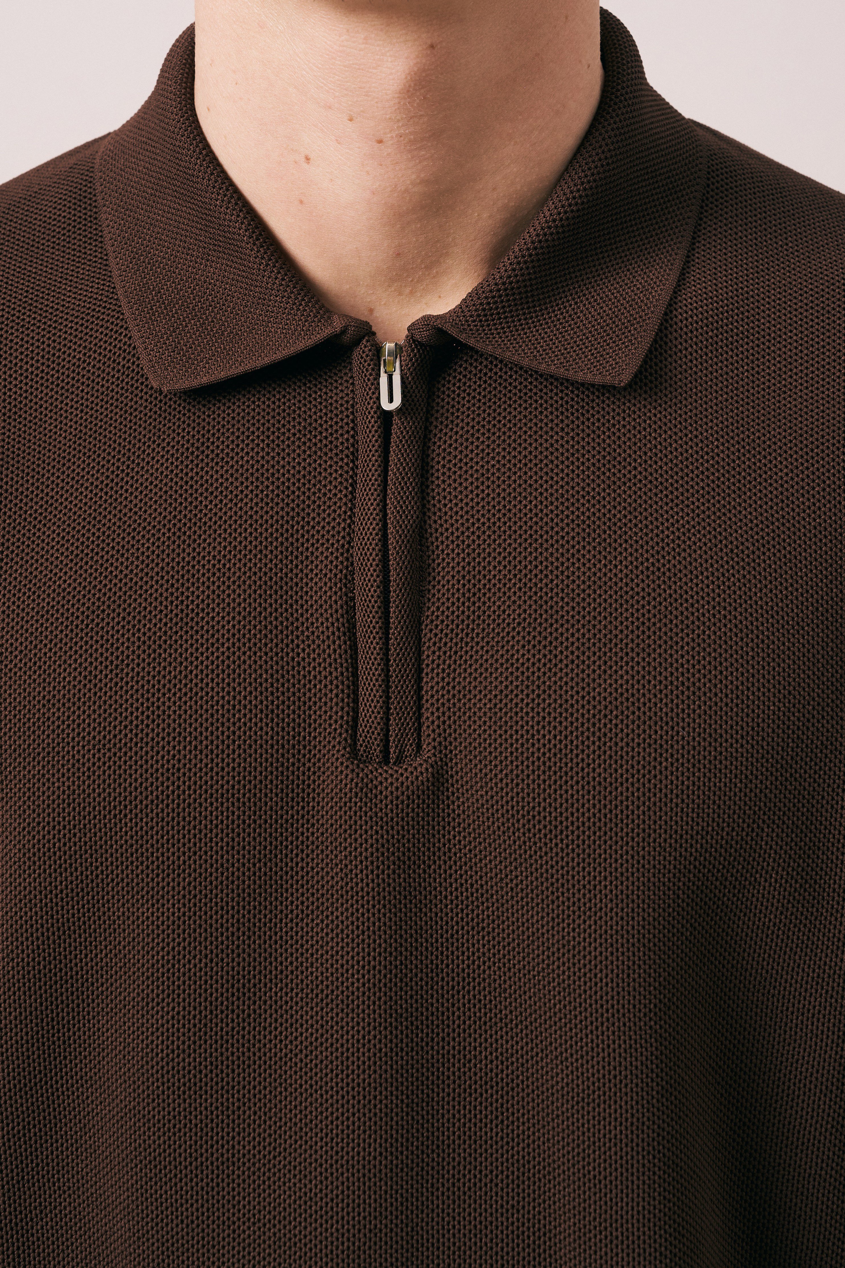 REGULAR FIT FERMUARLI POLO TRİKO T-SHIRT