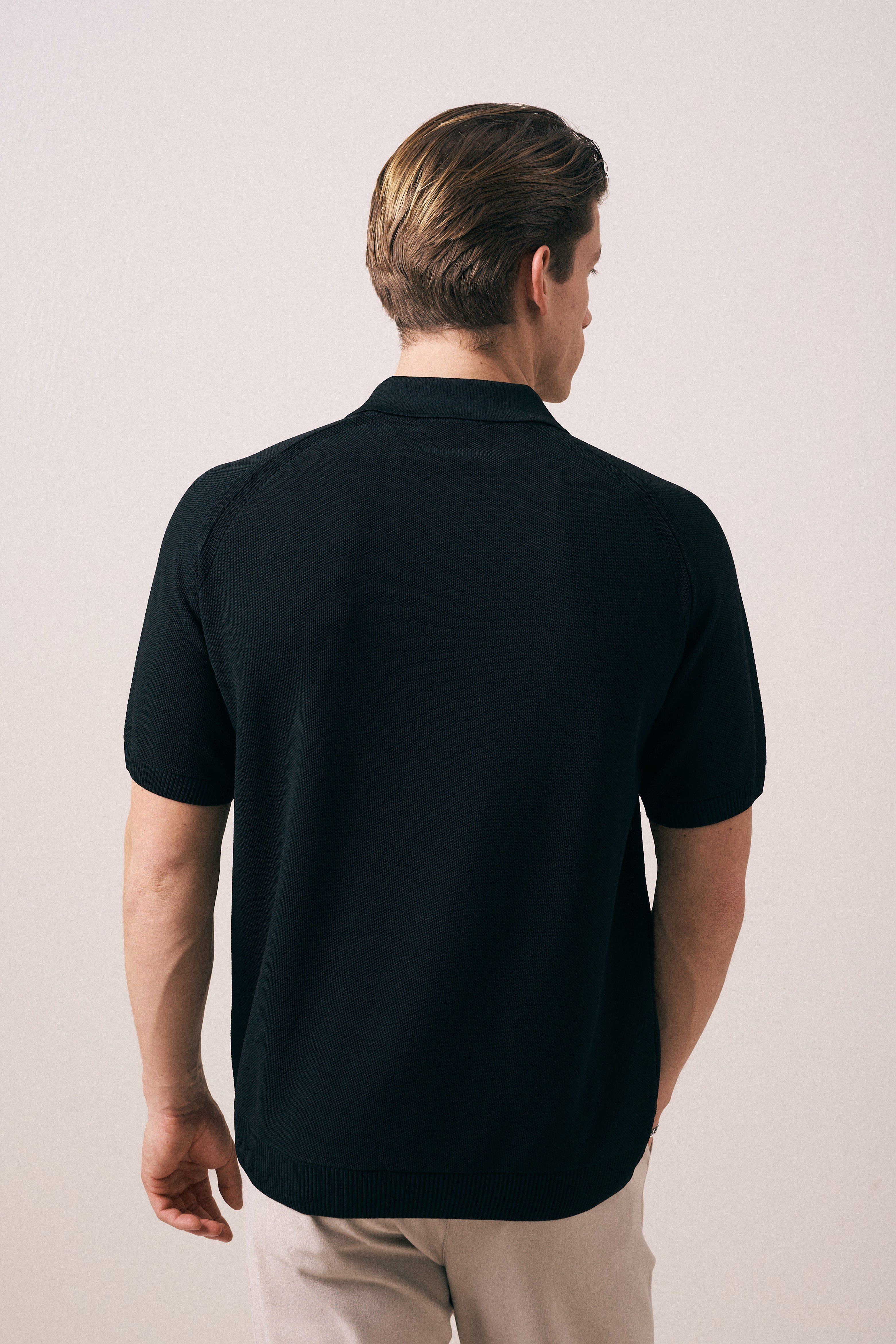 REGULAR FIT FERMUARLI POLO TRİKO T-SHIRT