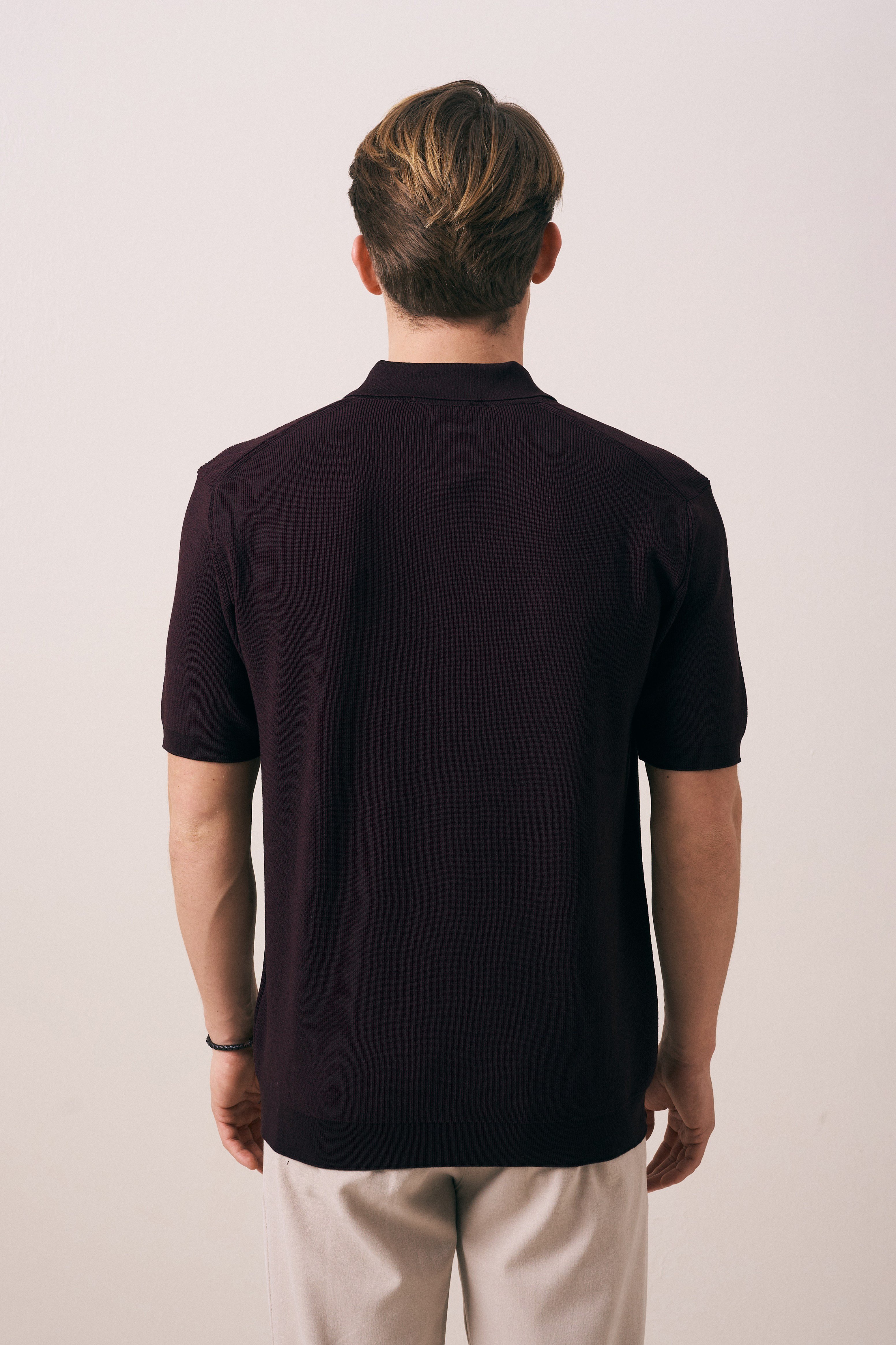 REGULAR FIT FERMUARLI POLO TRİKO T-SHIRT