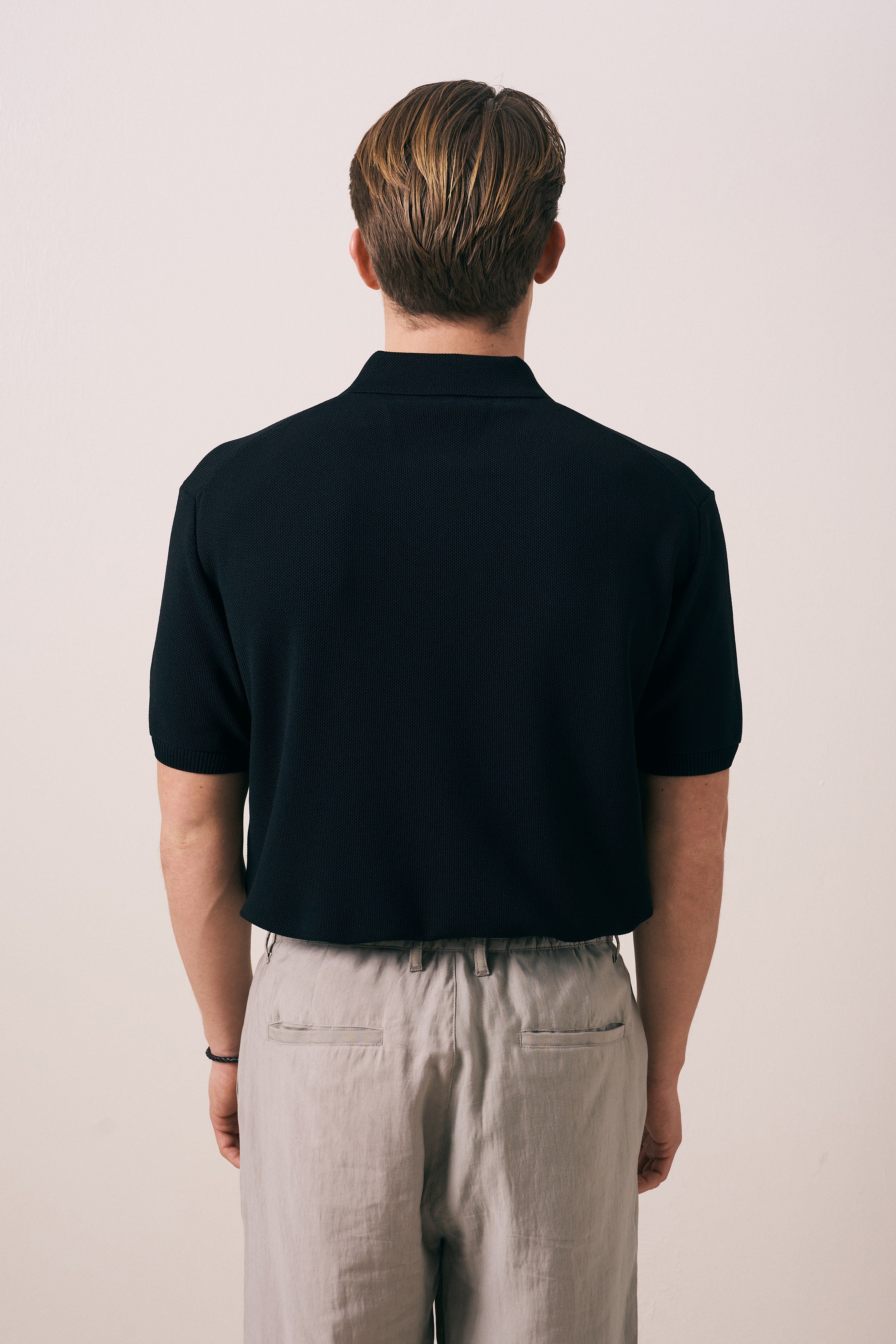 REGULAR FIT FERMUARLI POLO TRİKO T-SHIRT