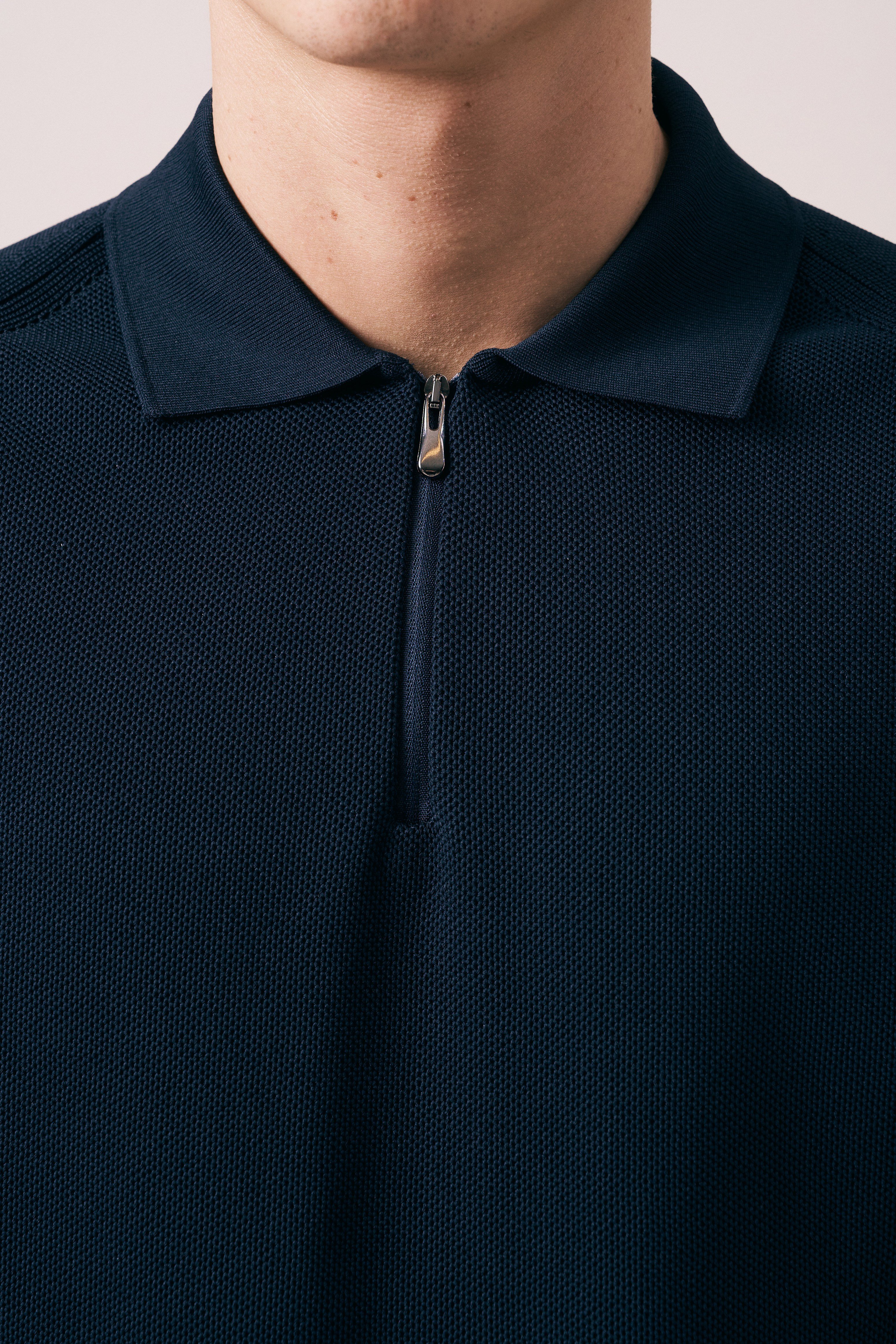 REGULAR FIT FERMUARLI POLO TRİKO T-SHIRT